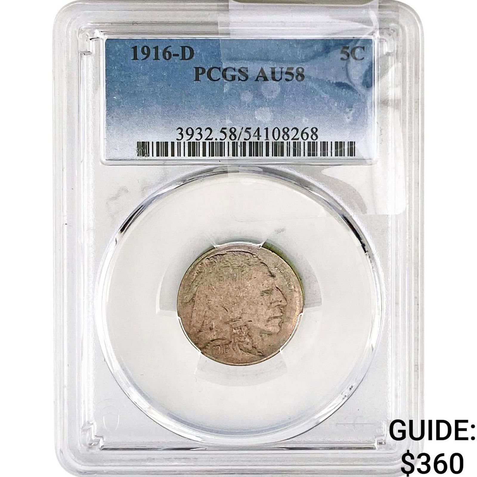 1916-D Buffalo Nickel PCGS AU58 (1 of 2)