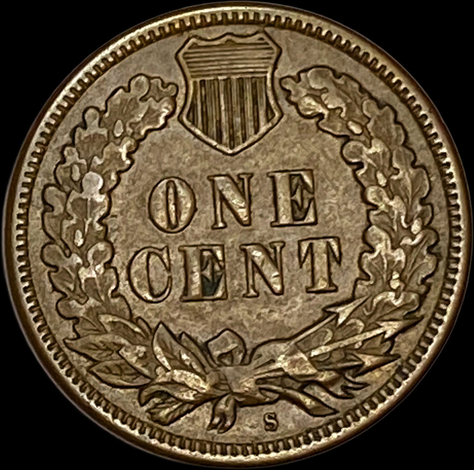 1908-S Indian Head Cent ABOUT UNCIRCULATED - 2