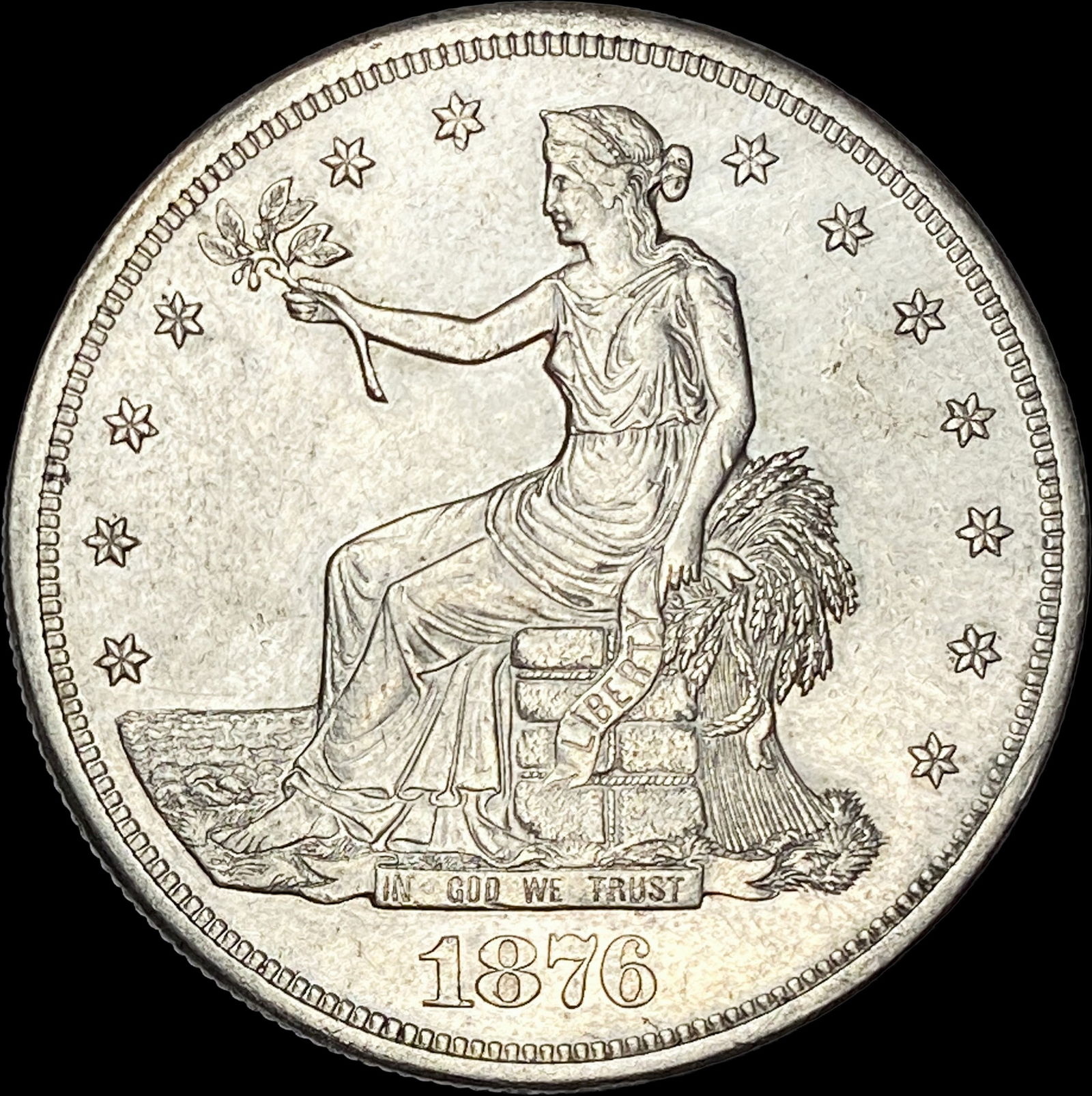 1876-S Silver Trade Dollar CLOSELY UNCIRCULATED: 1876-S Silver Trade Dollar CLOSELY UNCIRCULATED