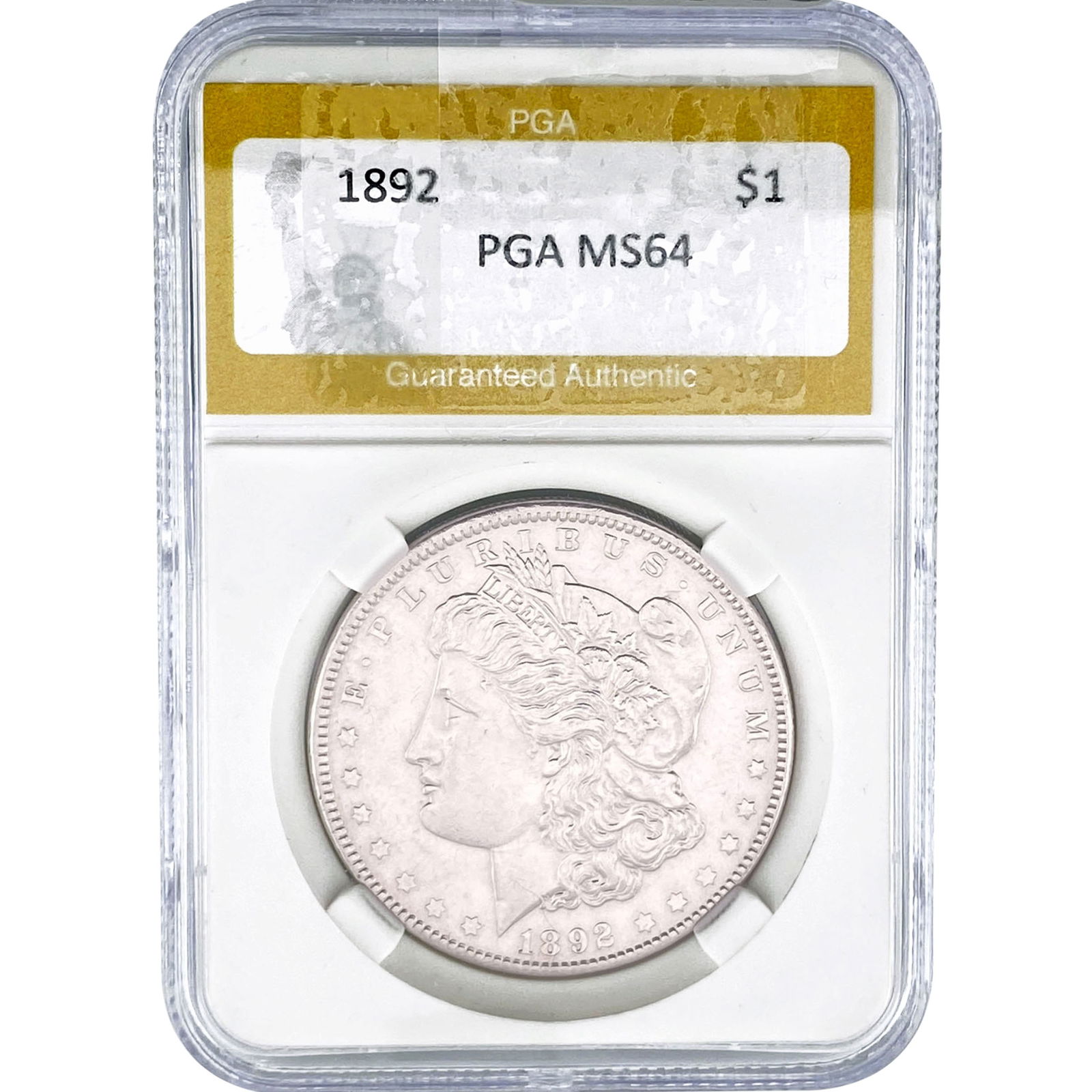 1892 Morgan Silver Dollar PGA MS64: 1892 Morgan Silver Dollar PGA MS64