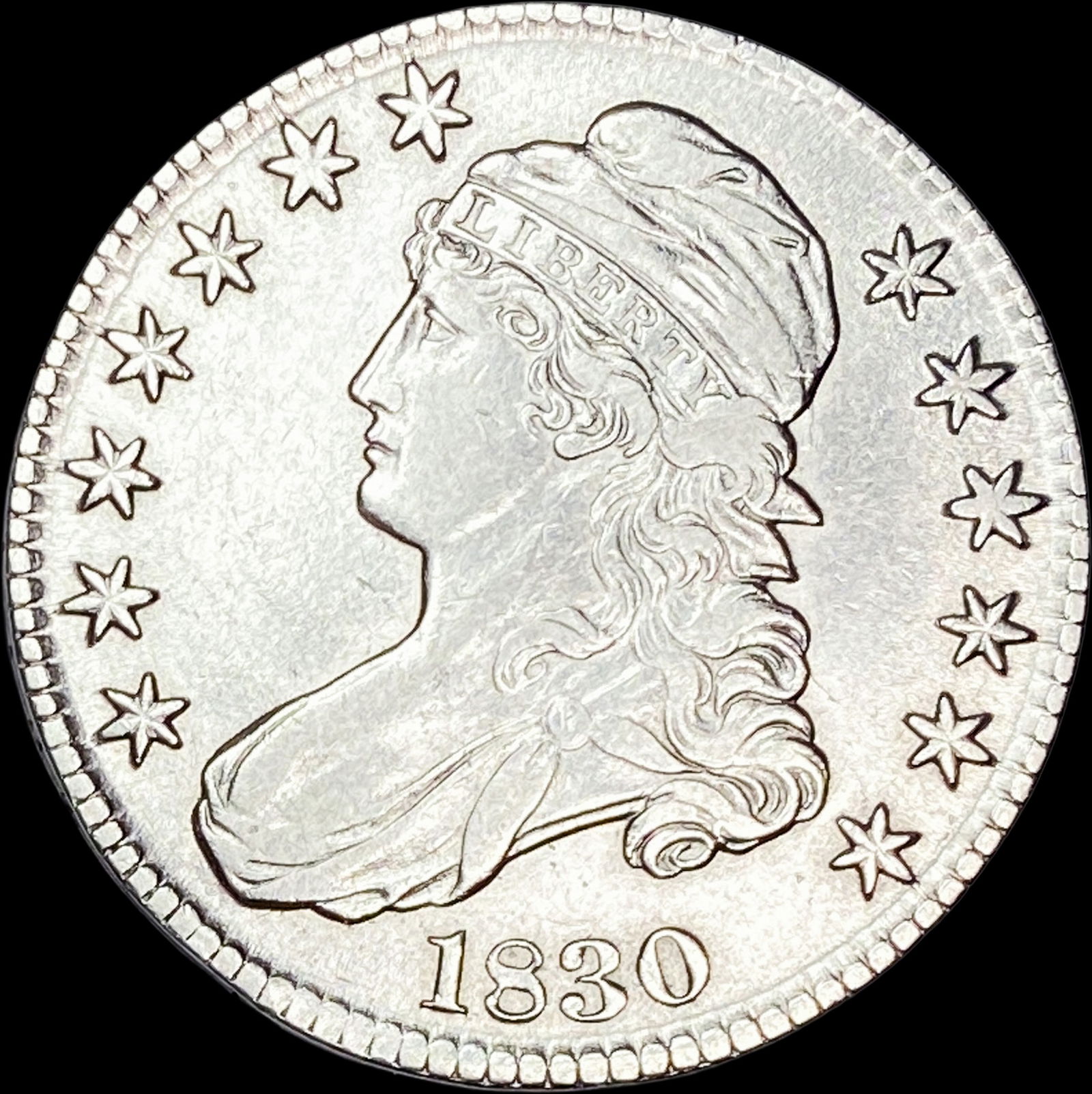 1830 Capped Bust Half Dollar CLOSELY UNCIRCULATED (1 of 2)