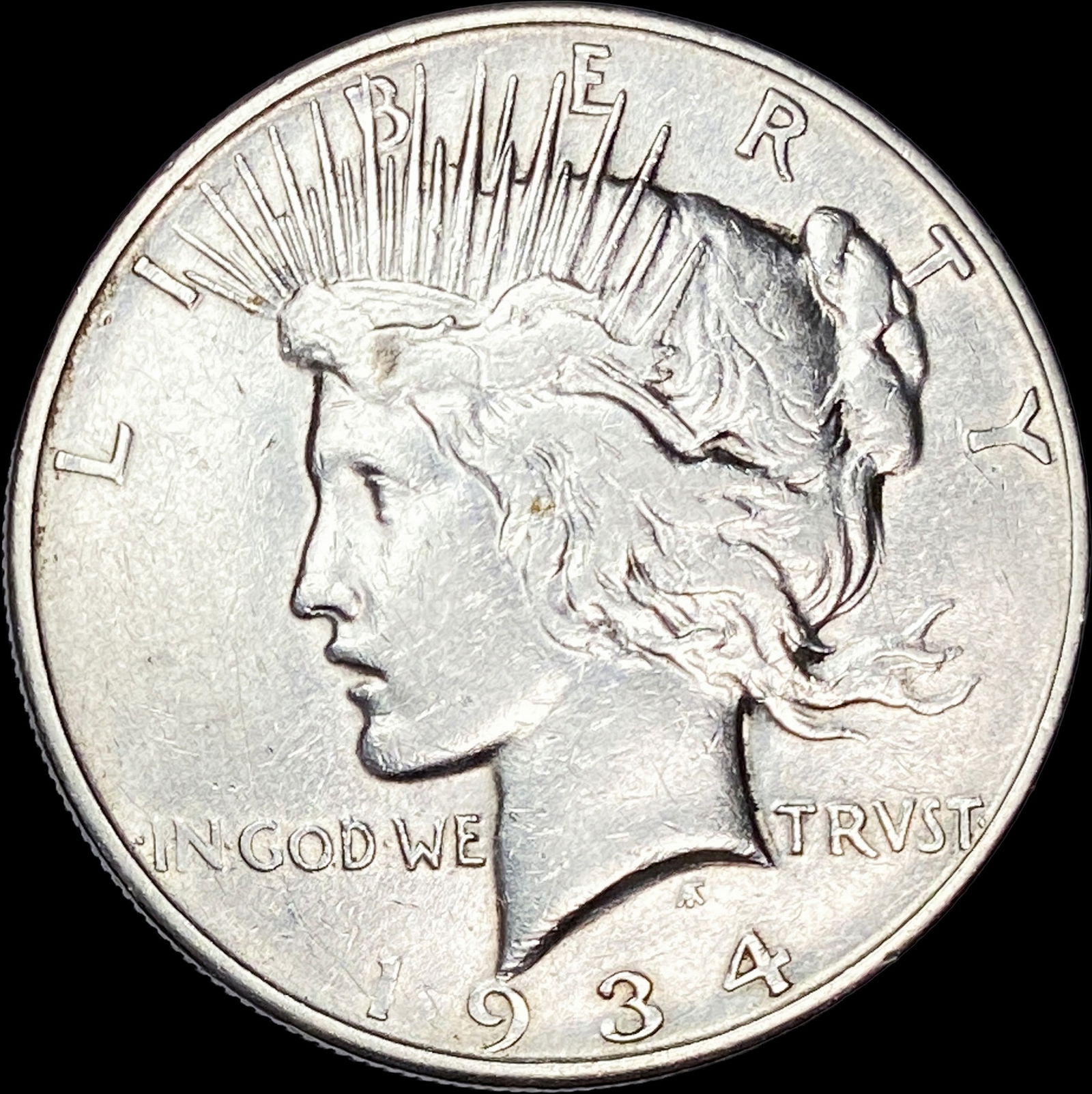 1934-D Silver Peace Dollar NEARLY UNCIRCULATED: 1934-D Silver Peace Dollar NEARLY UNCIRCULATED