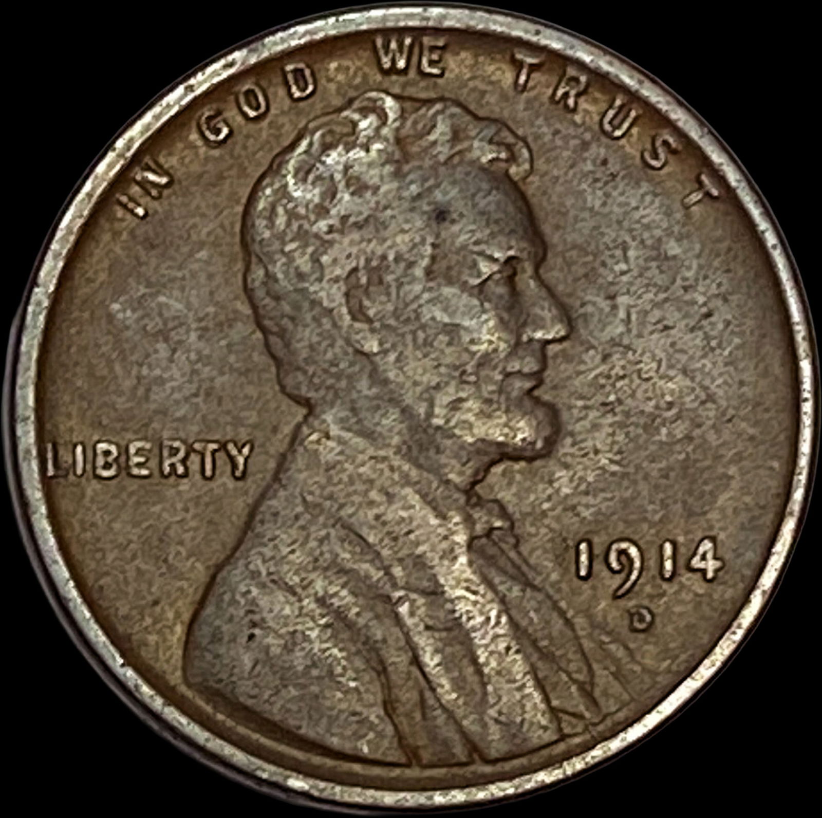 1914-D Lincoln Wheat Cent ABOUT UNCIRCULATED (1 of 2)