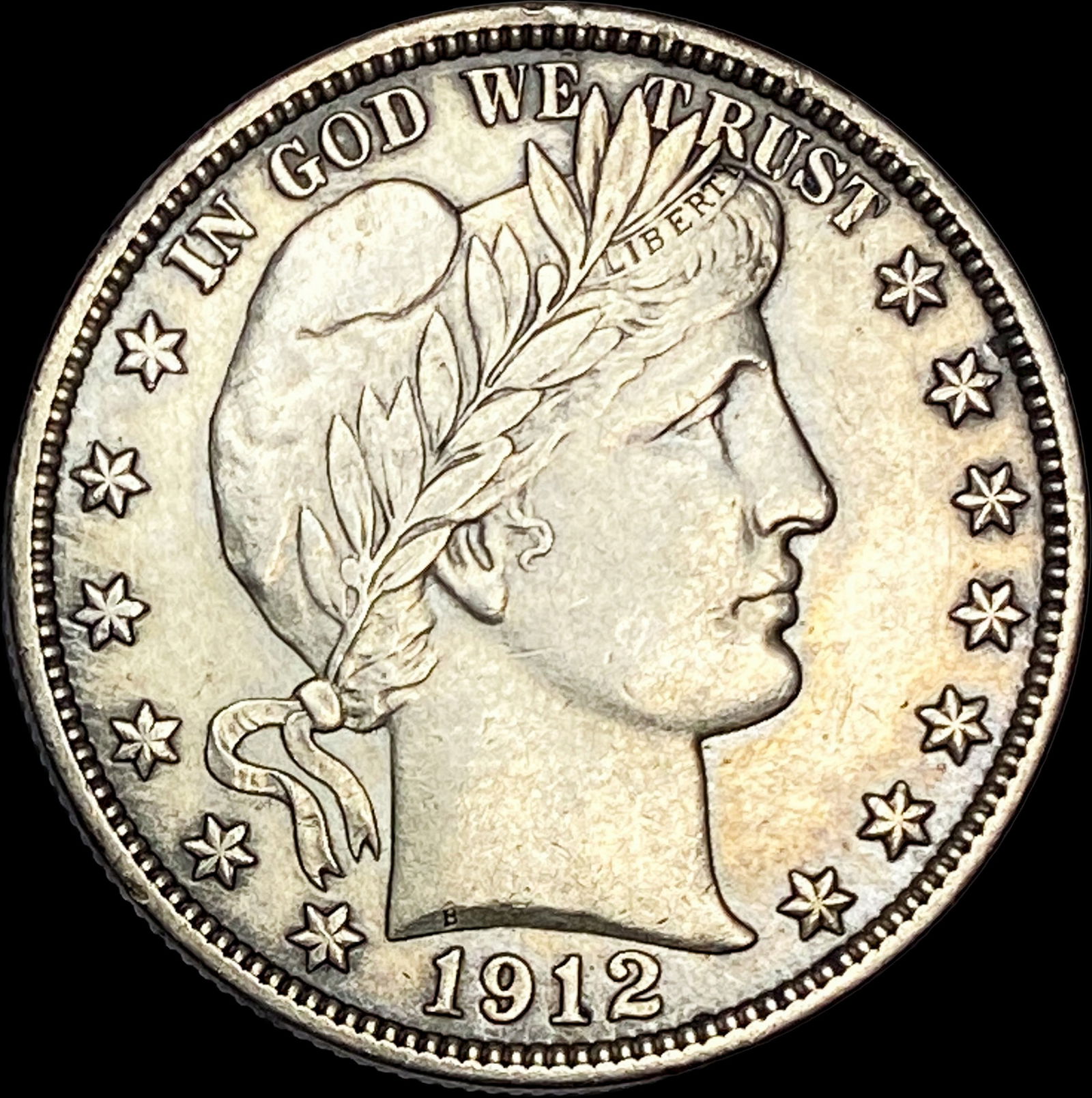 1912-S Silver Barber Half Dollar CLOSELY UNCIRCULATED (1 of 2)