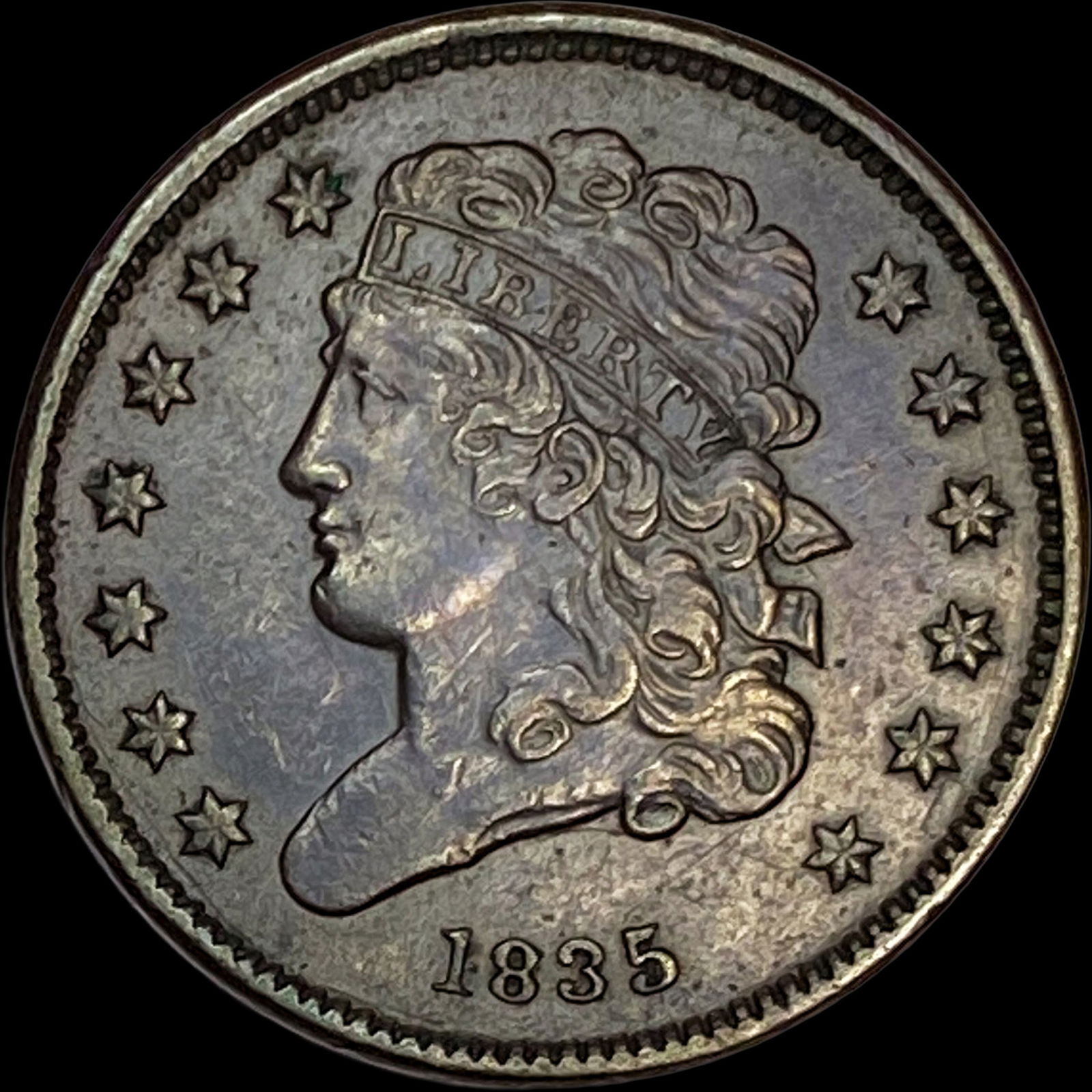 1835 Classic Head Half Cent CLOSELY UNCIRCULATED (1 of 2)