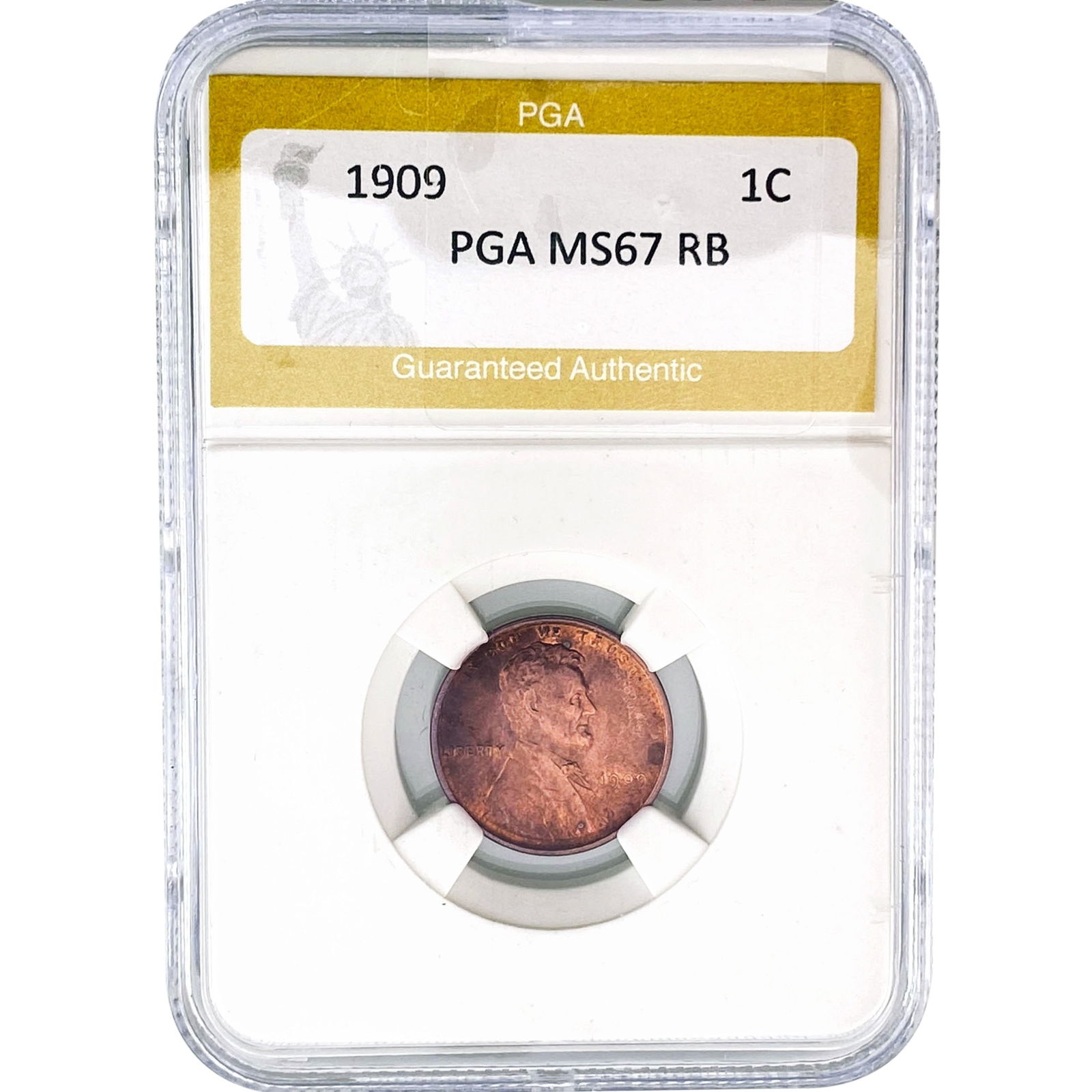 1909 Wheat Cent PGA MS67 RB: 1909 Wheat Cent PGA MS67 RB