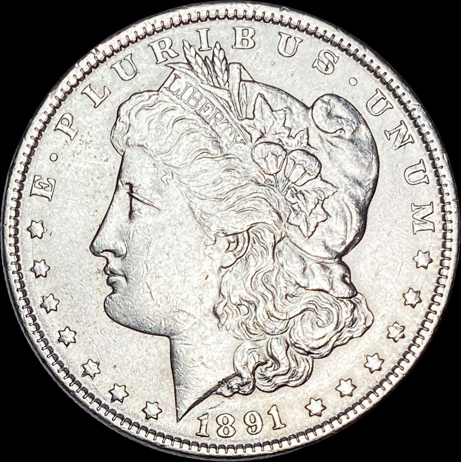 1891-S Silver Morgan Dollar CLOSELY UNCIRCULATED: 1891-S Silver Morgan Dollar CLOSELY UNCIRCULATED
