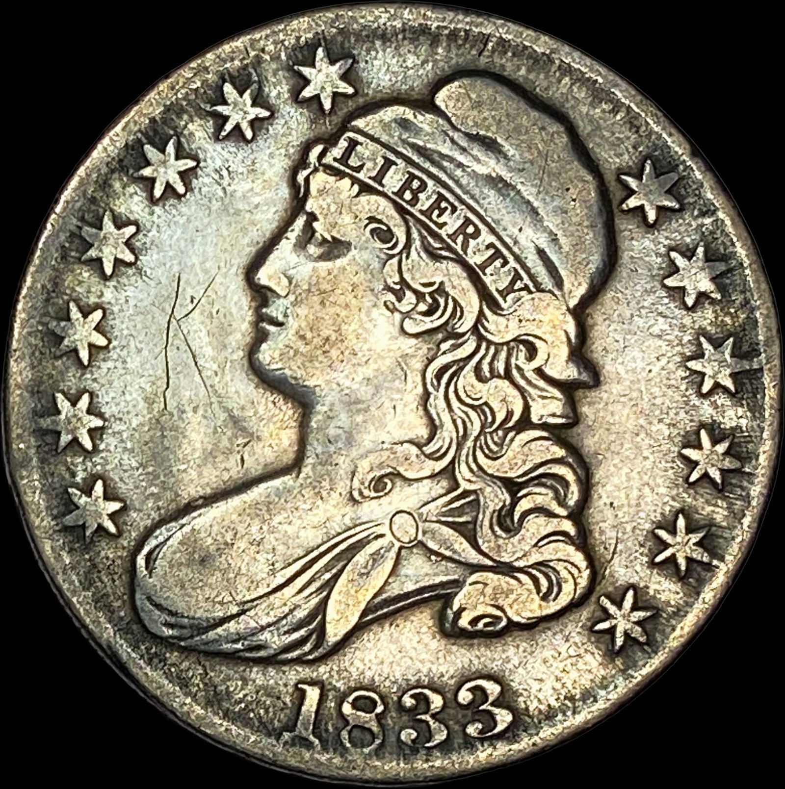 1833 Silver Capped Bust Half Dollar NEARLY UNCIRCULATED (1 of 2)