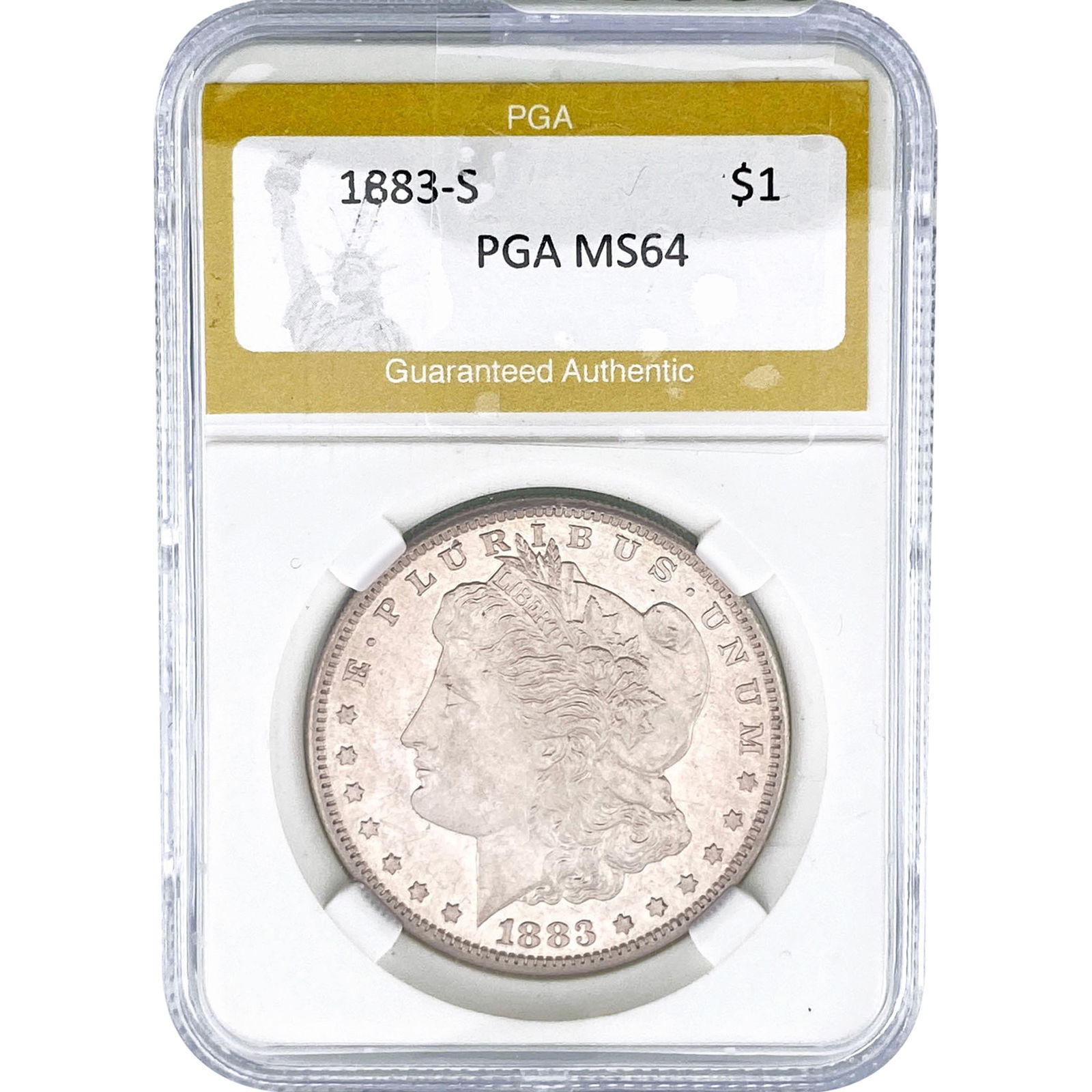 1883-S Morgan Silver Dollar PGA MS64: 1883-S Morgan Silver Dollar PGA MS64