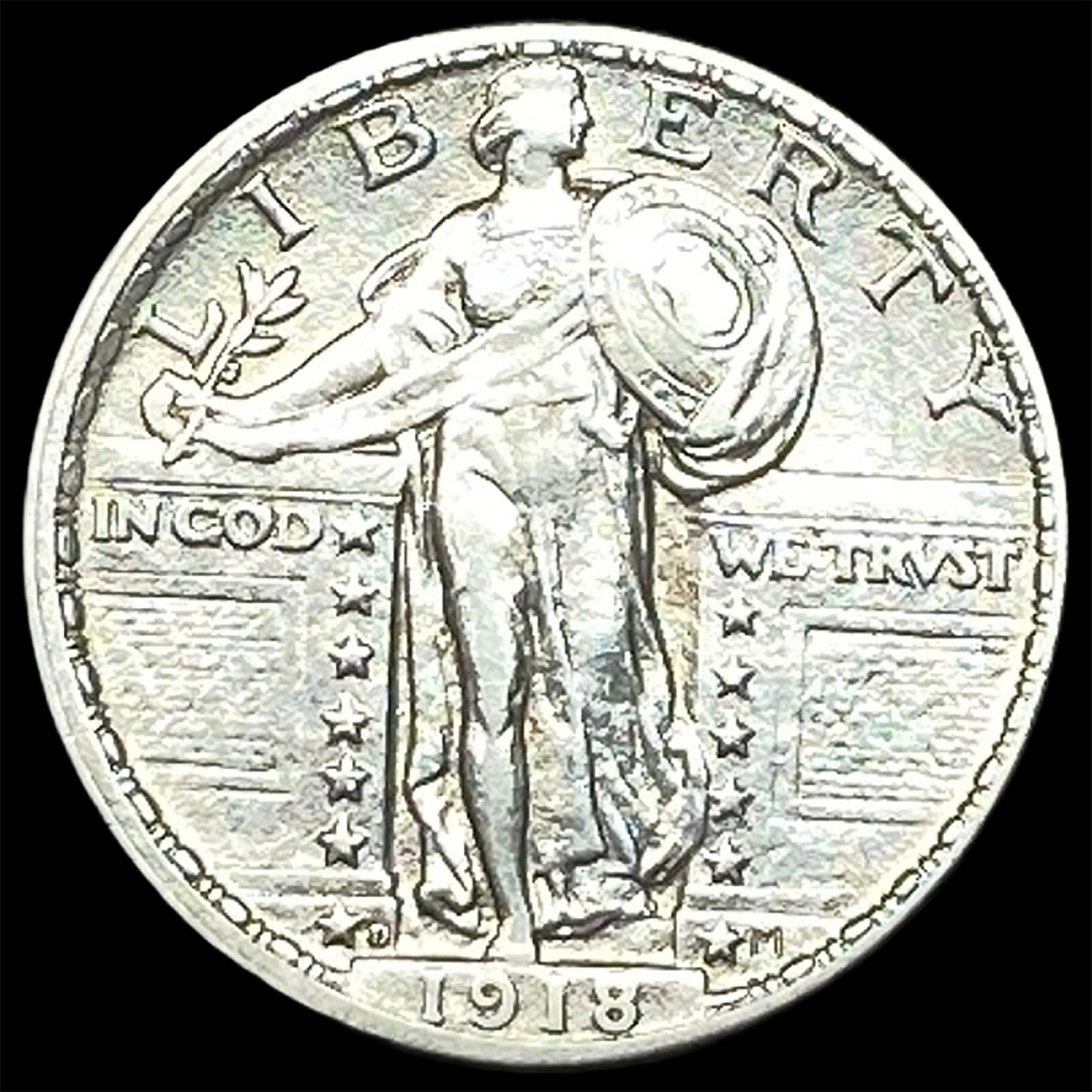 1918 Standing Liberty Silver Quarter CLOSELY UNCIRCULATED: 1918 Standing Liberty Silver Quarter CLOSELY UNCIRCULATED
