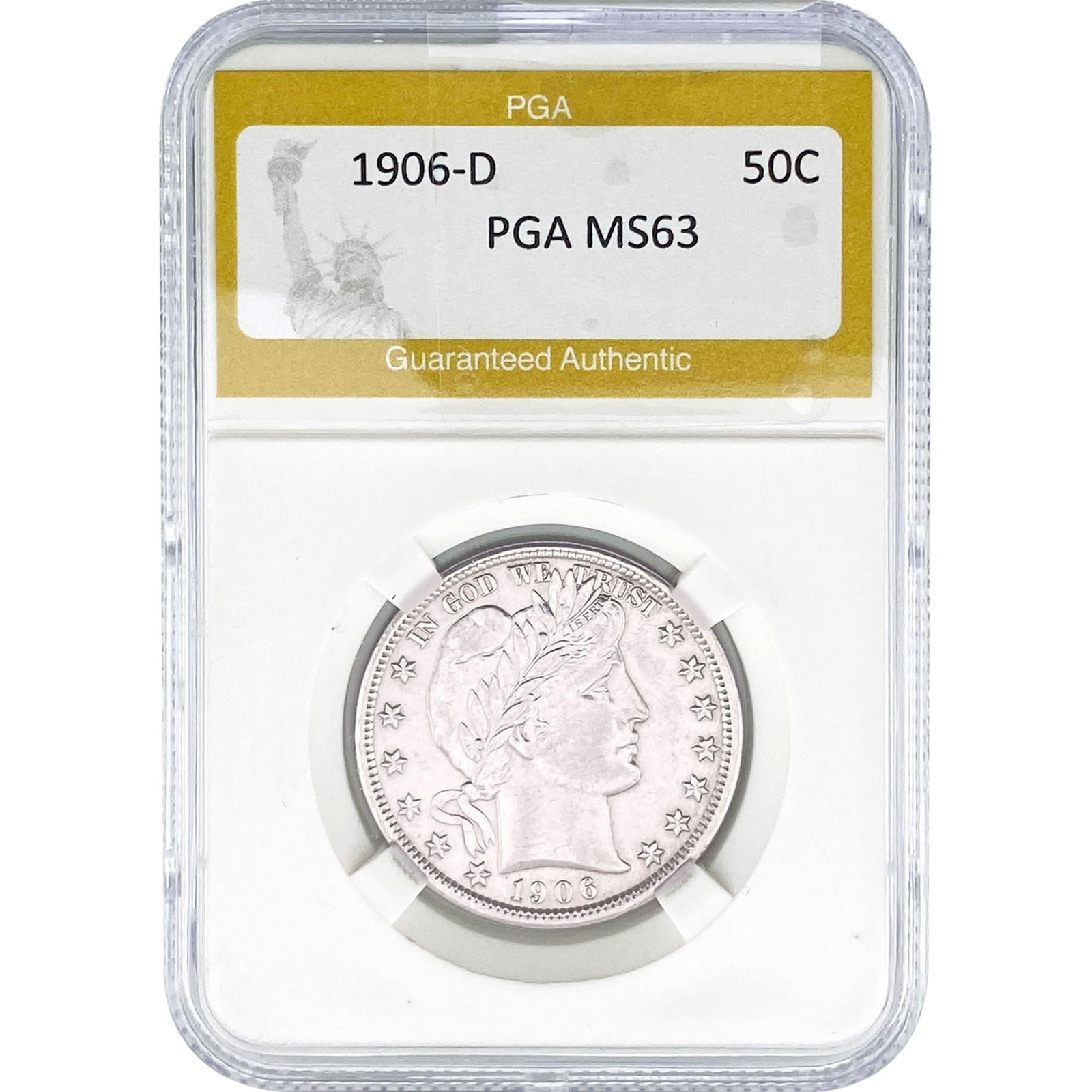 1906-D Barber Half Dollar PGA MS63 (1 of 2)