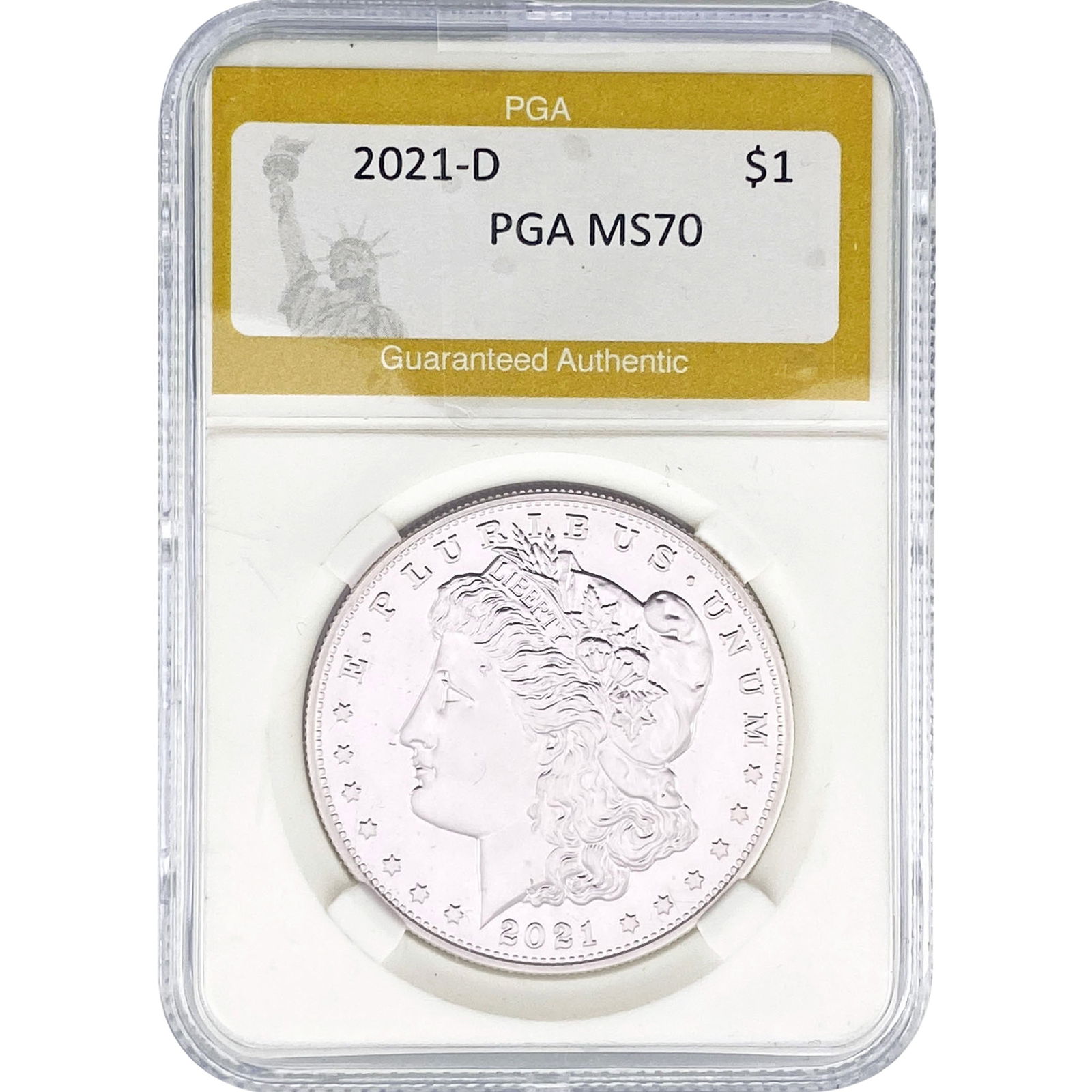 2021-D Morgan Silver Dollar PGA MS70: 2021-D Morgan Silver Dollar PGA MS70