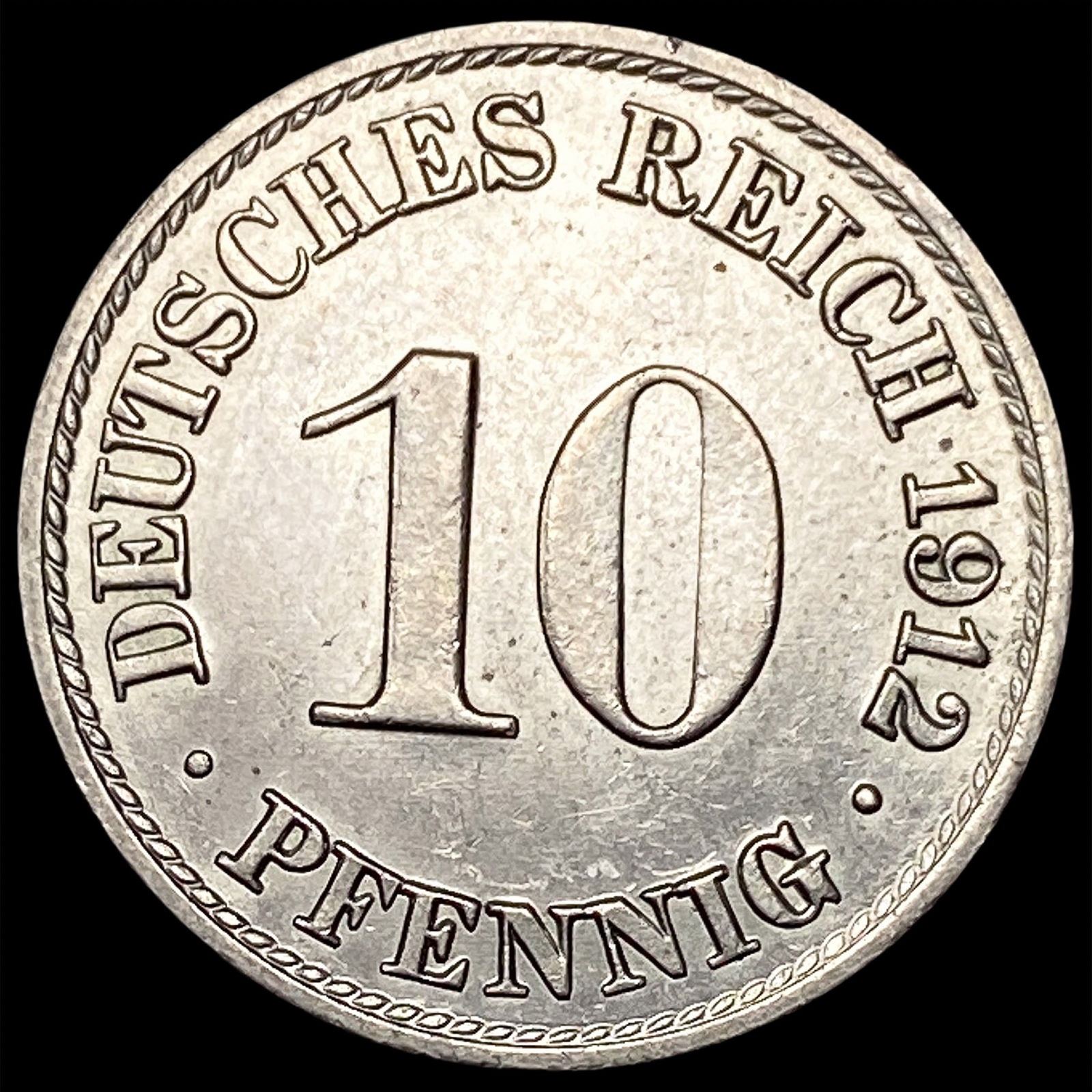 1912 Germany 10 Pfennig UNCIRCULATED: 1912 Germany 10 Pfennig UNCIRCULATED