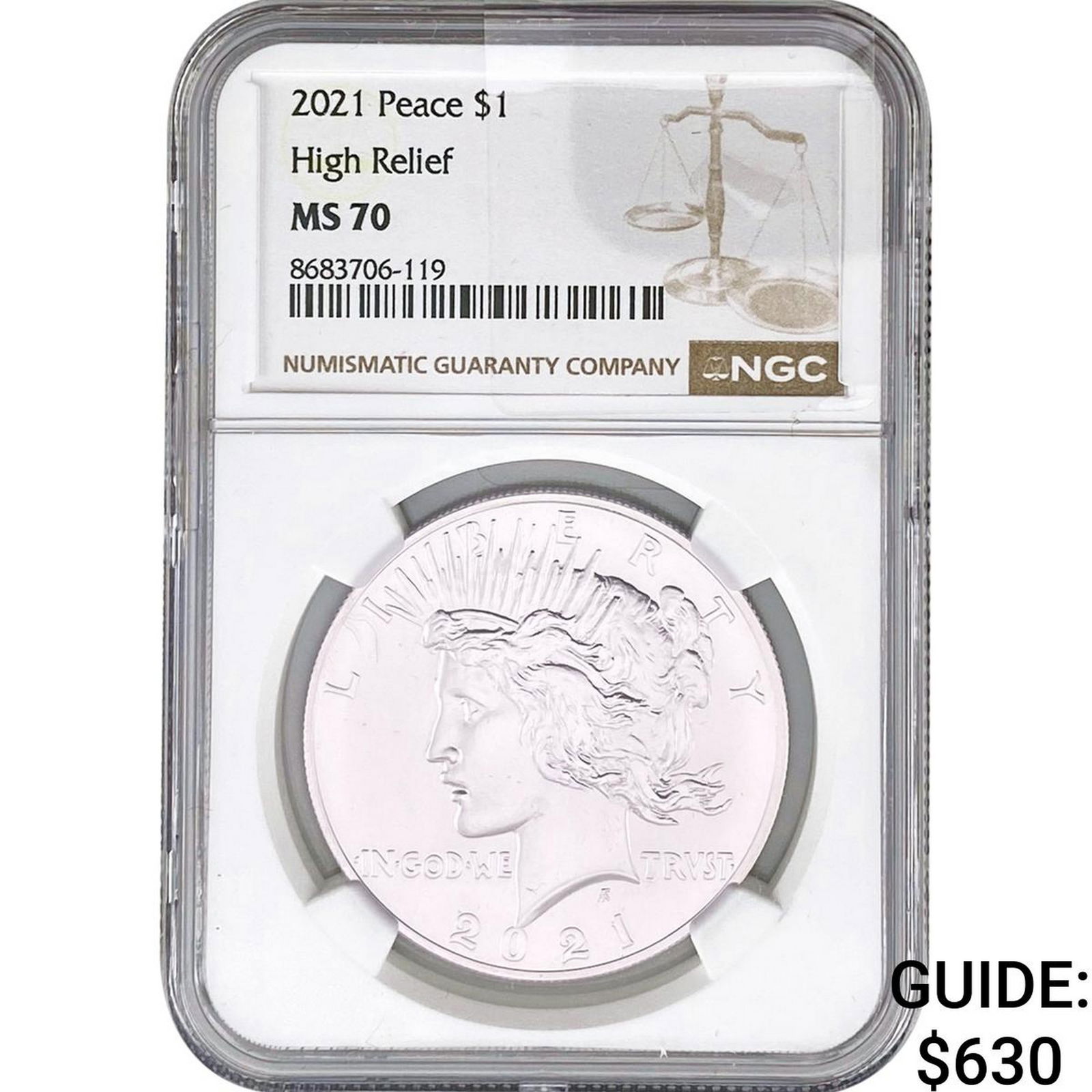 2021 Silver Peace Dollar NGC MS70: 2021 Silver Peace Dollar NGC MS70