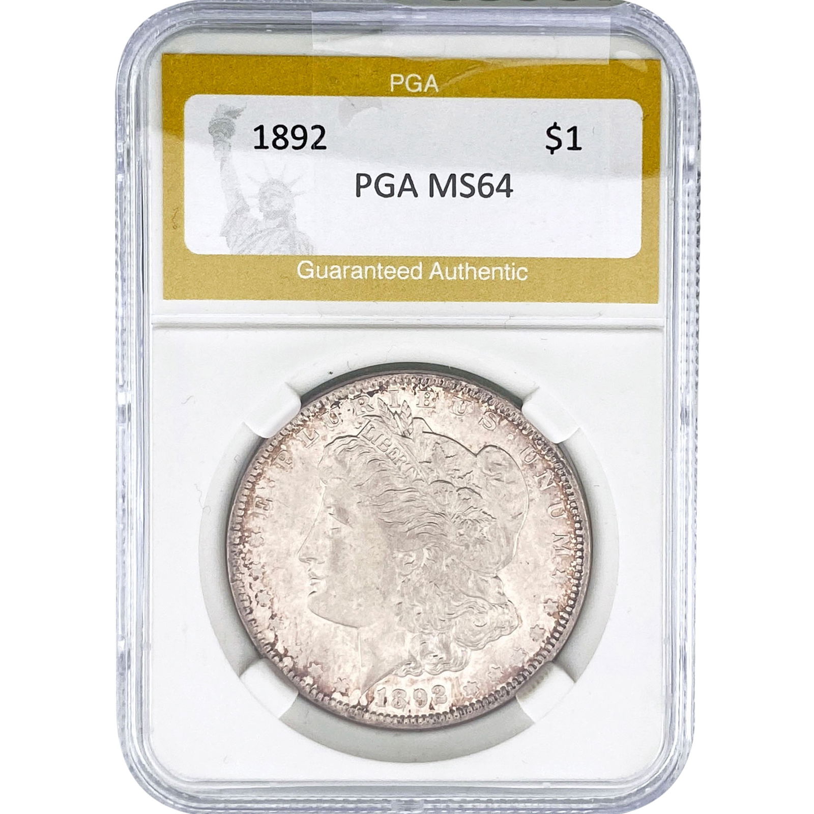 1892 Morgan Silver Dollar PCG MS64: 1892 Morgan Silver Dollar PCG MS64