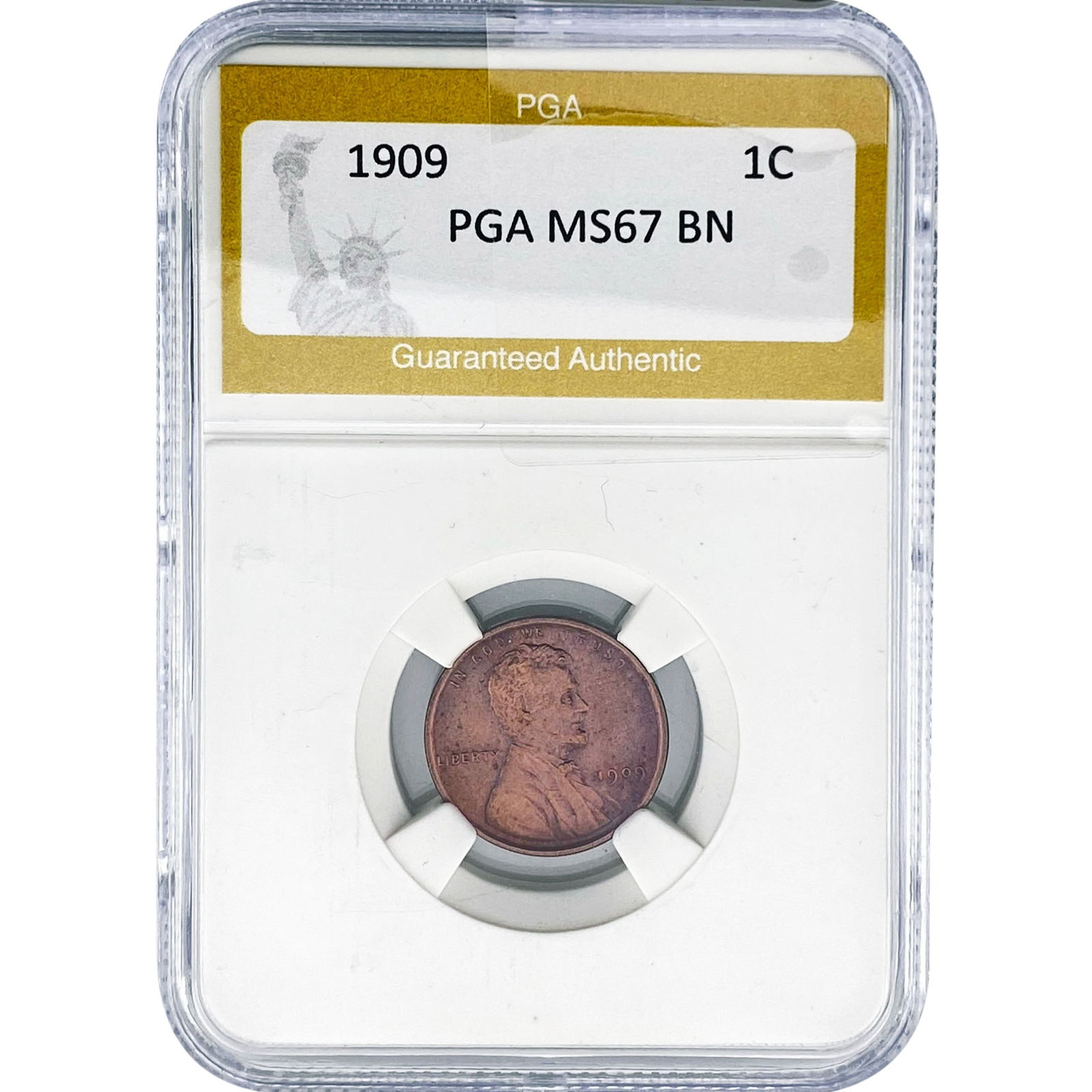 1909 Wheat Cent PCG MS67 BN: 1909 Wheat Cent PCG MS67 BN