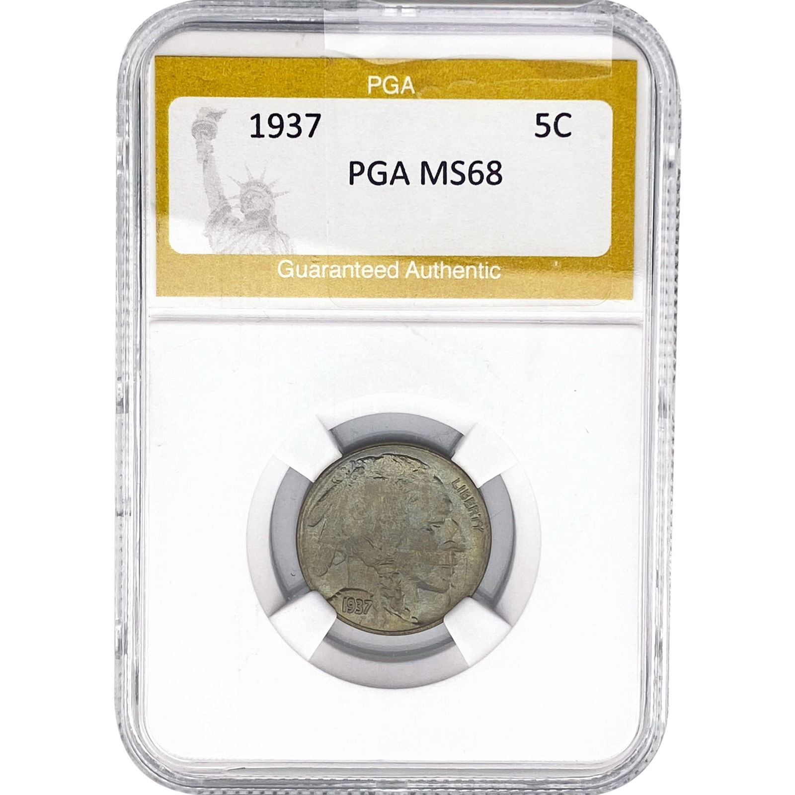 1937 Buffalo Nickel PCG MS68: 1937 Buffalo Nickel PCG MS68