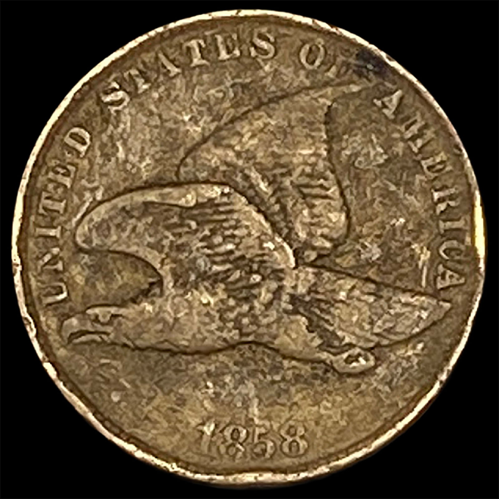 1858 Copper-Nickel Flying Eagle Cent LIGHTLY CIRCULATED: 1858 Copper-Nickel Flying Eagle Cent LIGHTLY CIRCULATED