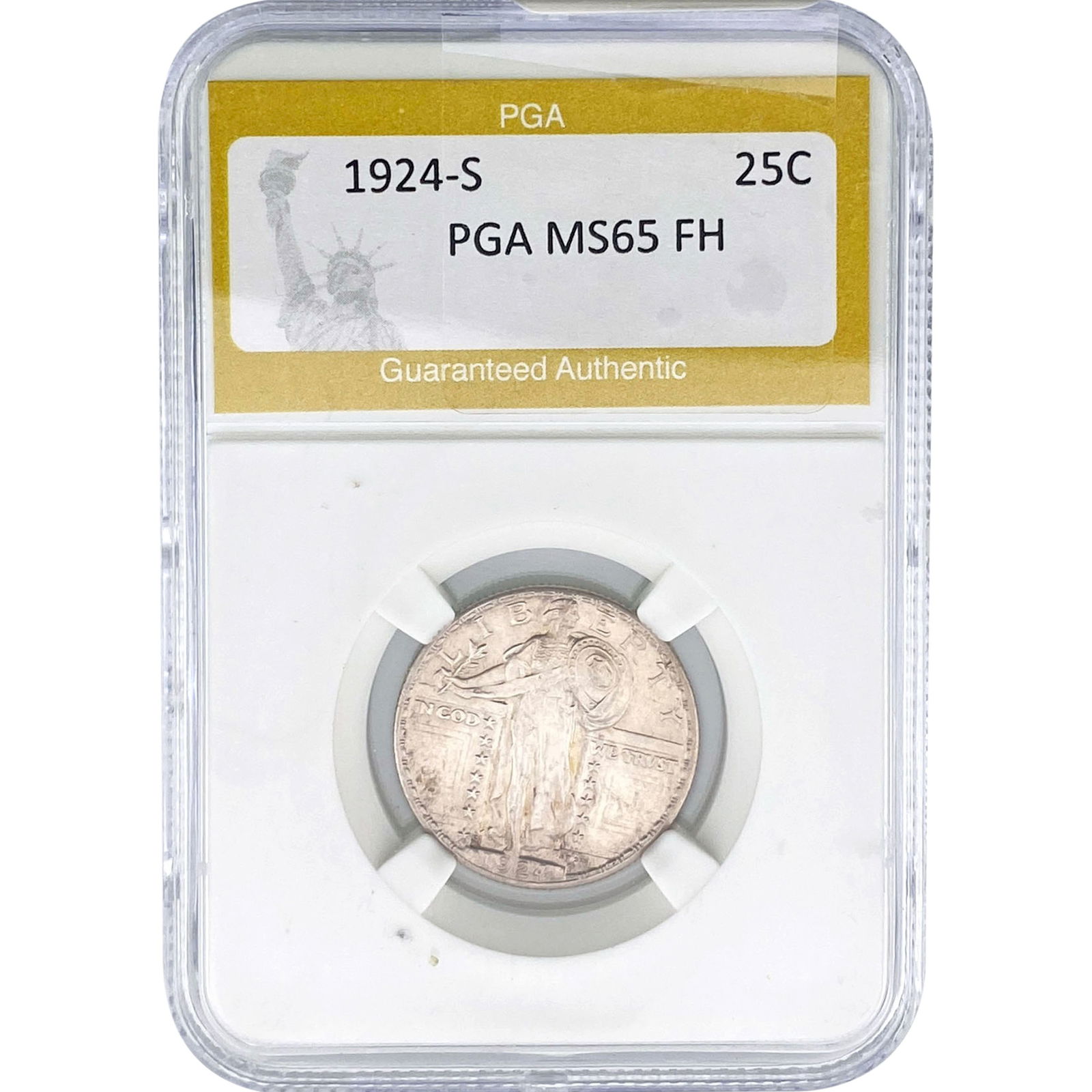1924-S Standing Liberty Quarter PGA MS65 FH: 1924-S Standing Liberty Quarter PGA MS65 FH