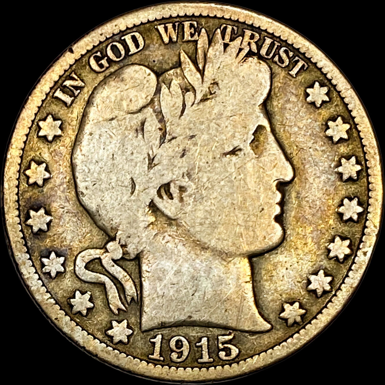 1915 Barber Half Dollar NICELY CIRCULATED: 1915 Barber Half Dollar NICELY CIRCULATED