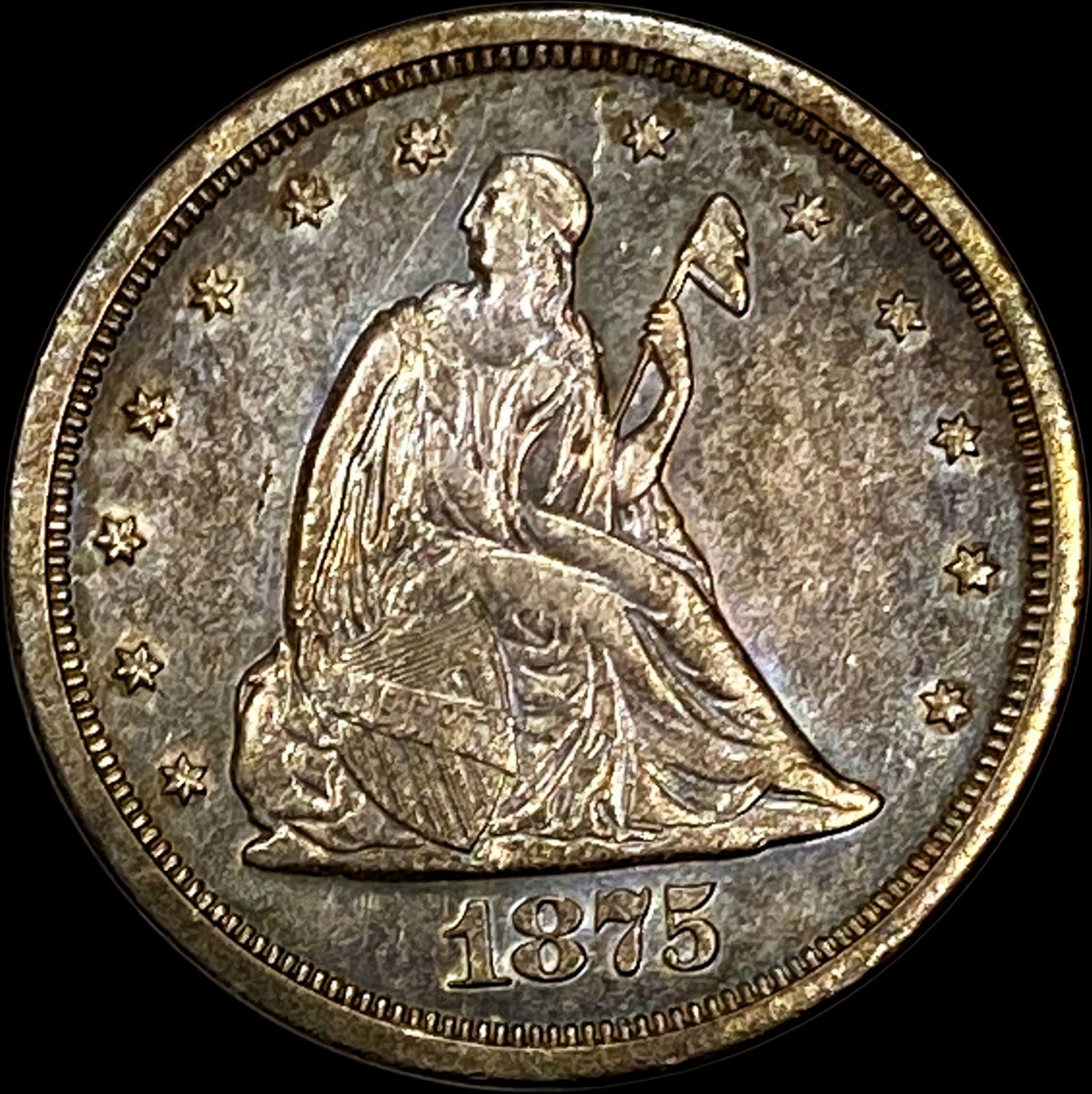 1875-S Silver Twenty Cents Piece CLOSELY UNCIRCULATED (1 of 2)