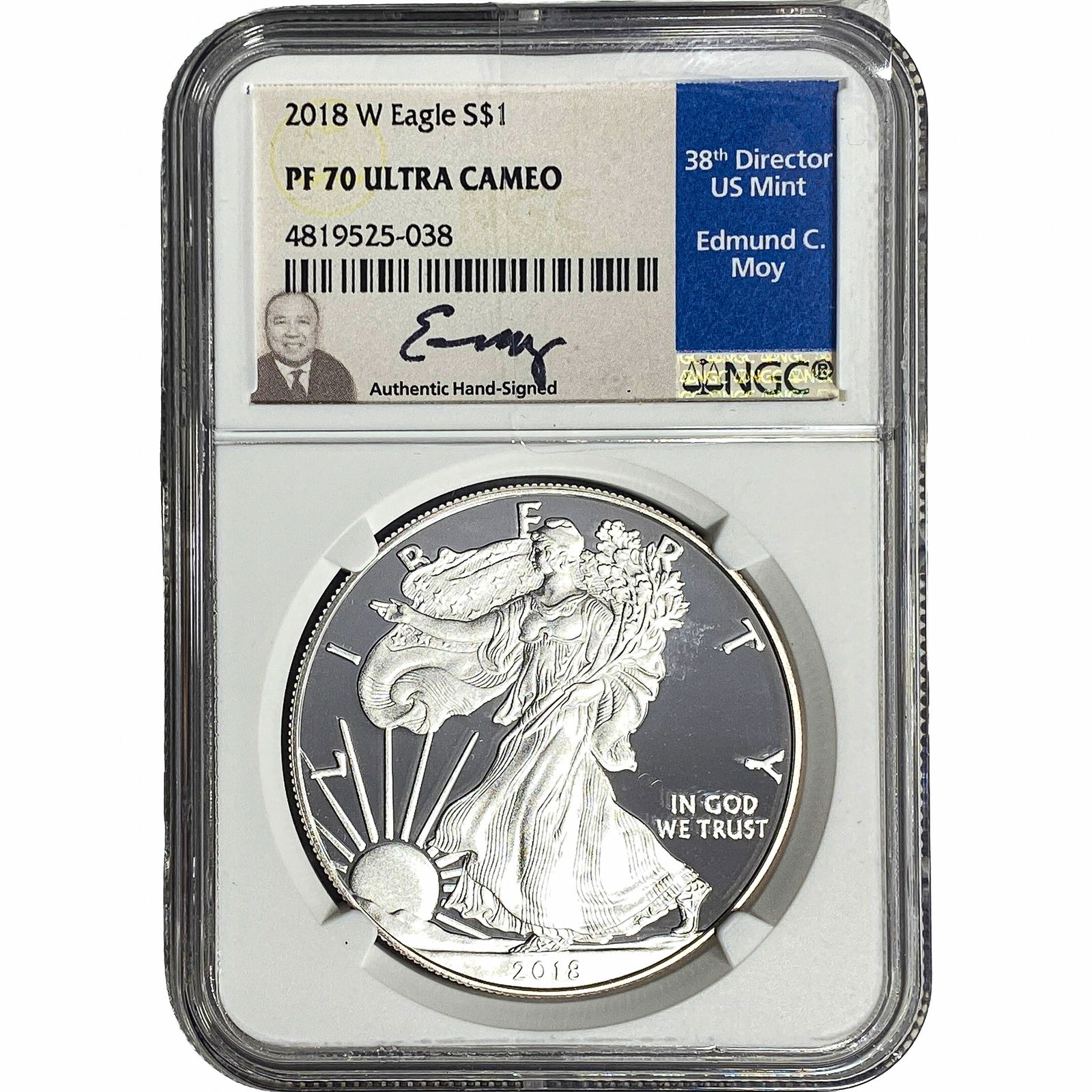 2018-W Silver Eagle NGC PF70 Ultra Cameo: 2018-W Silver Eagle NGC PF70 Ultra Cameo