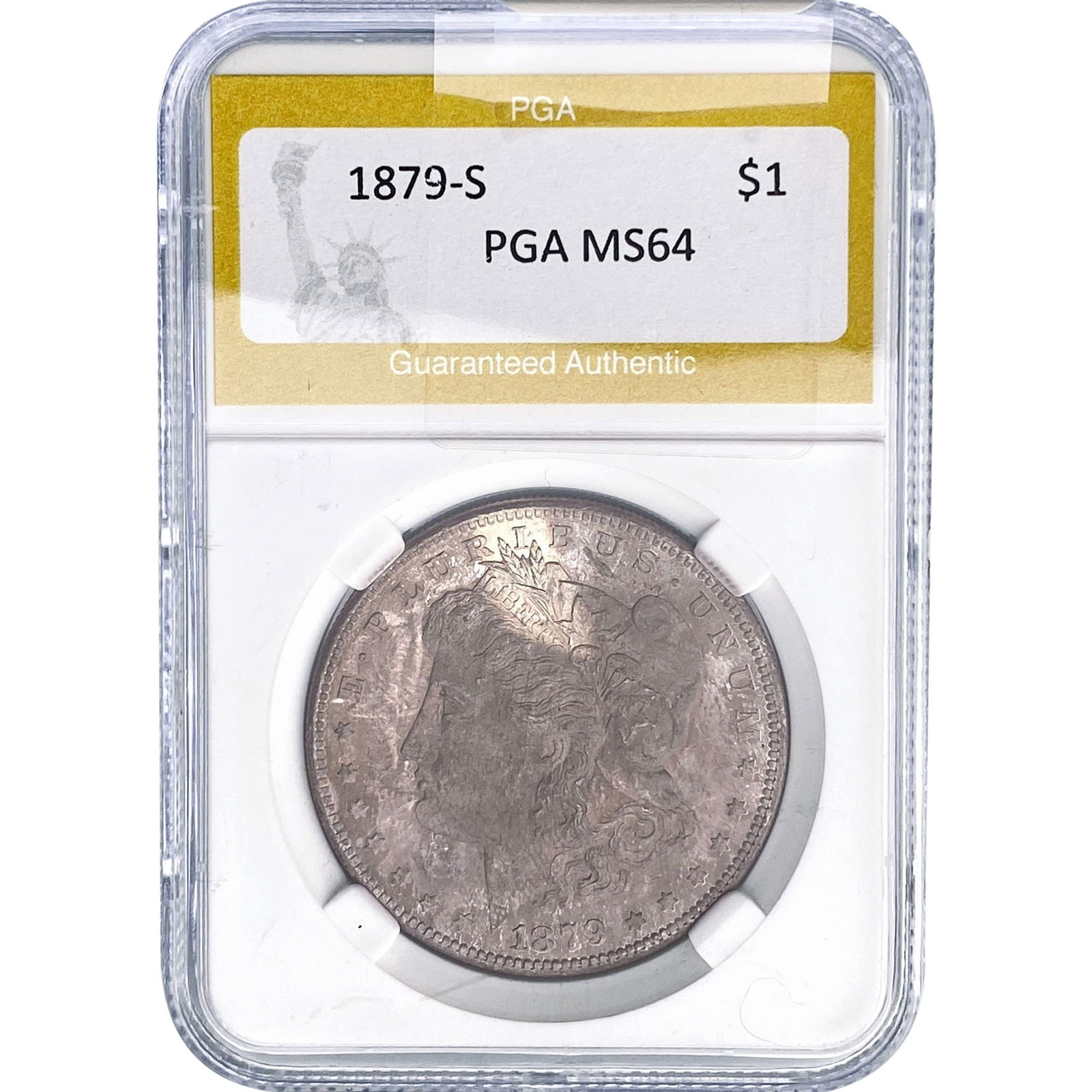 1879-S Morgan Silver Dollar PGA MS64: 1879-S Morgan Silver Dollar PGA MS64