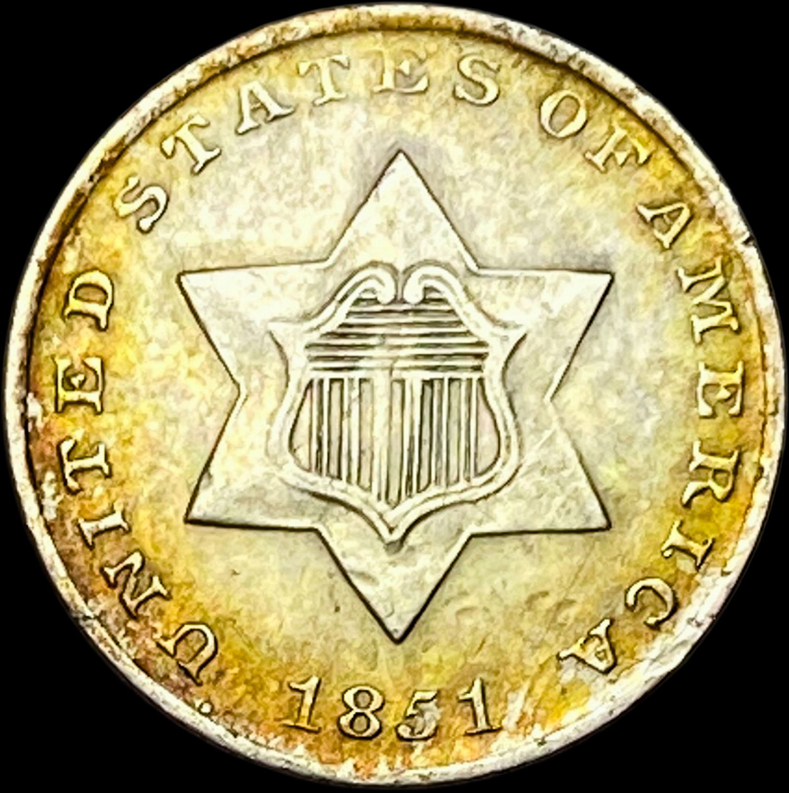 1851 Silver Three-Cent Piece UNCIRCULATED (1 of 2)