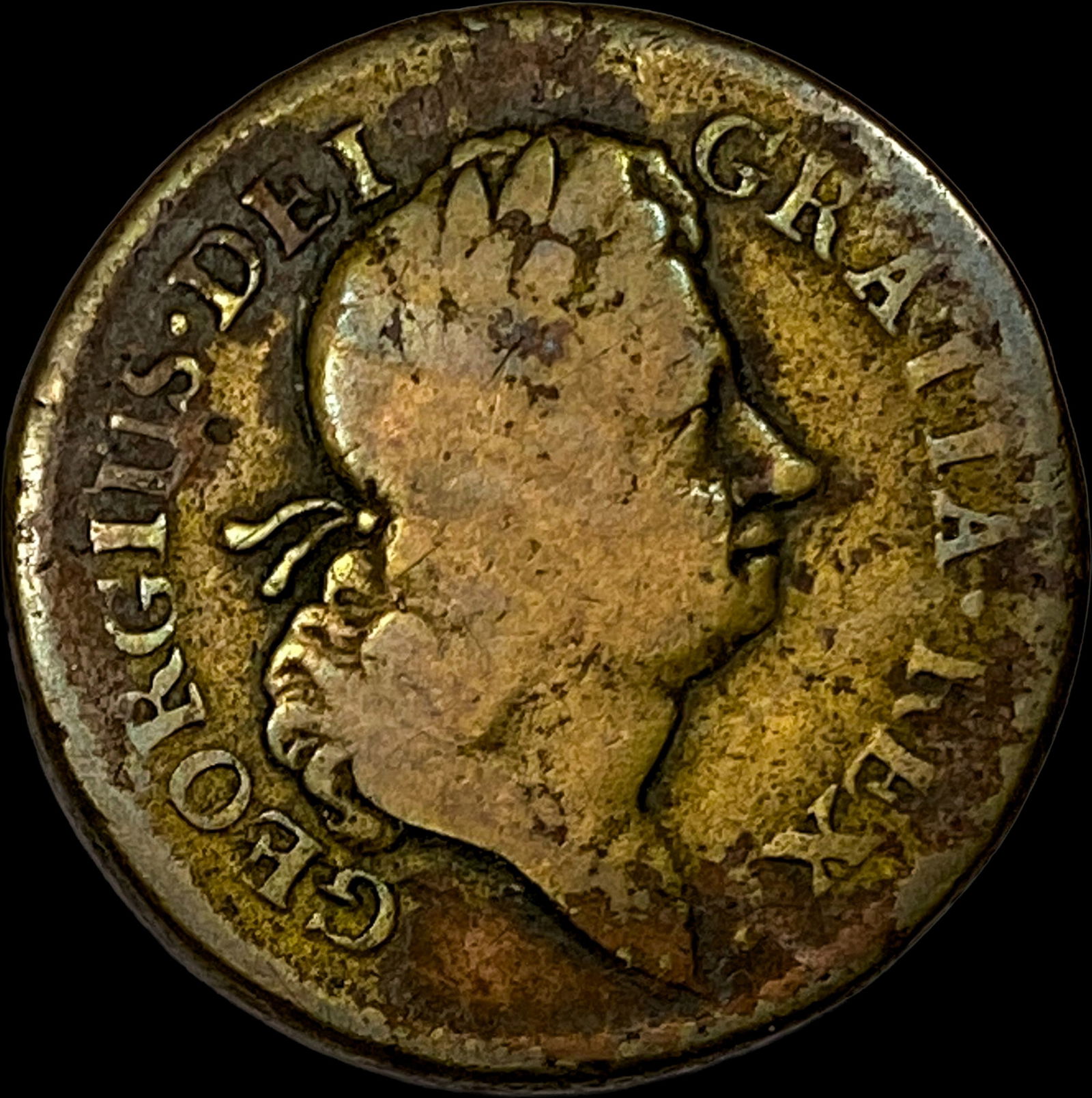 George III 1770 Halfpenny Great Britain. NICELY CIRCULATED (1 of 2)