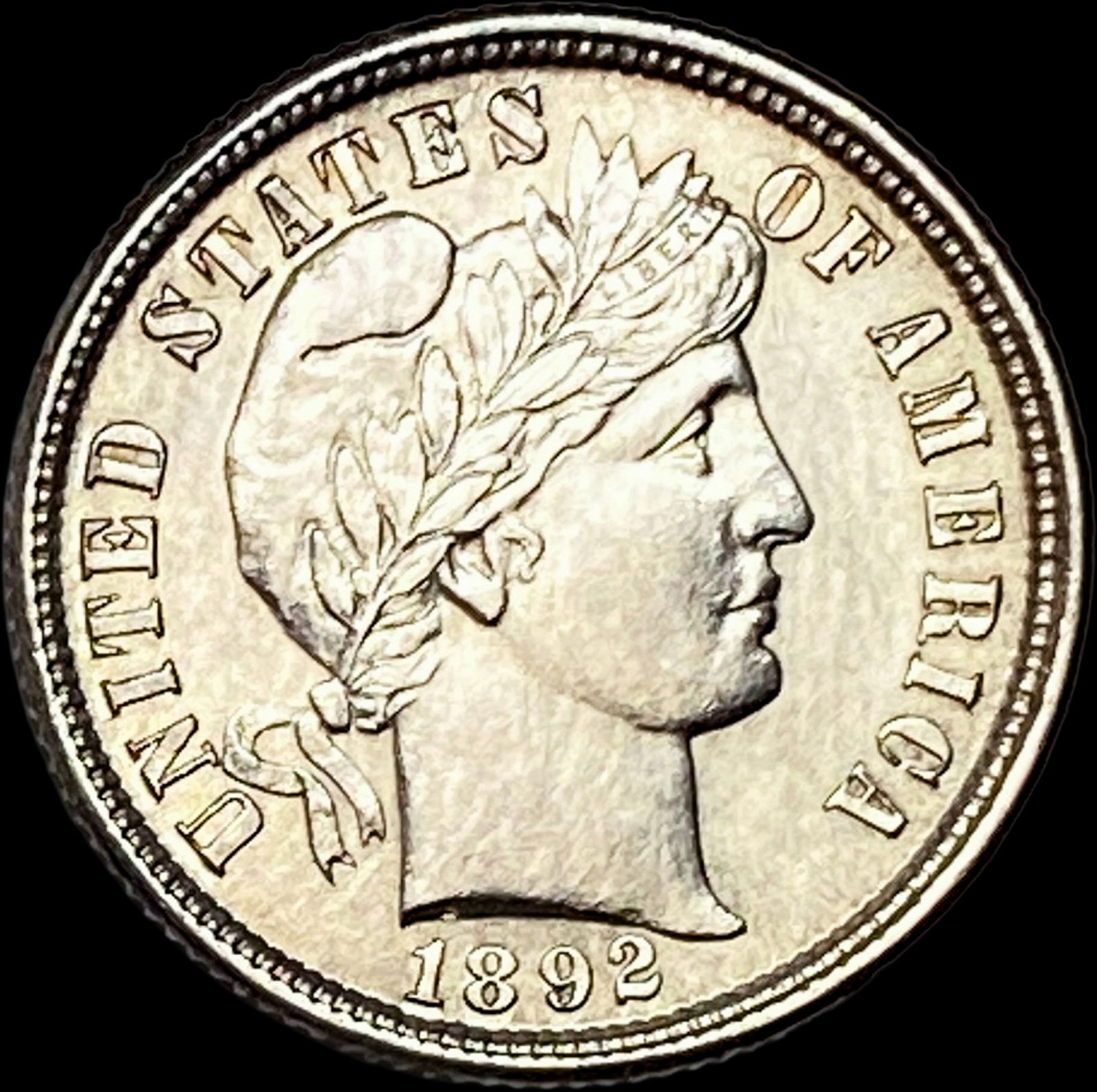1892 Silver Barber Dime UNCIRCULATED (1 of 2)