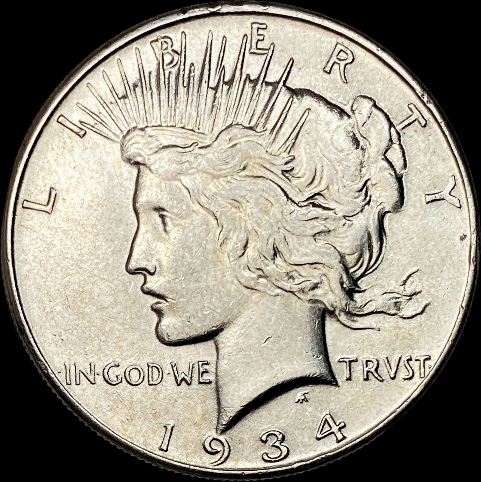1934 Silver Peace Dollar CHOICE AU (1 of 2)