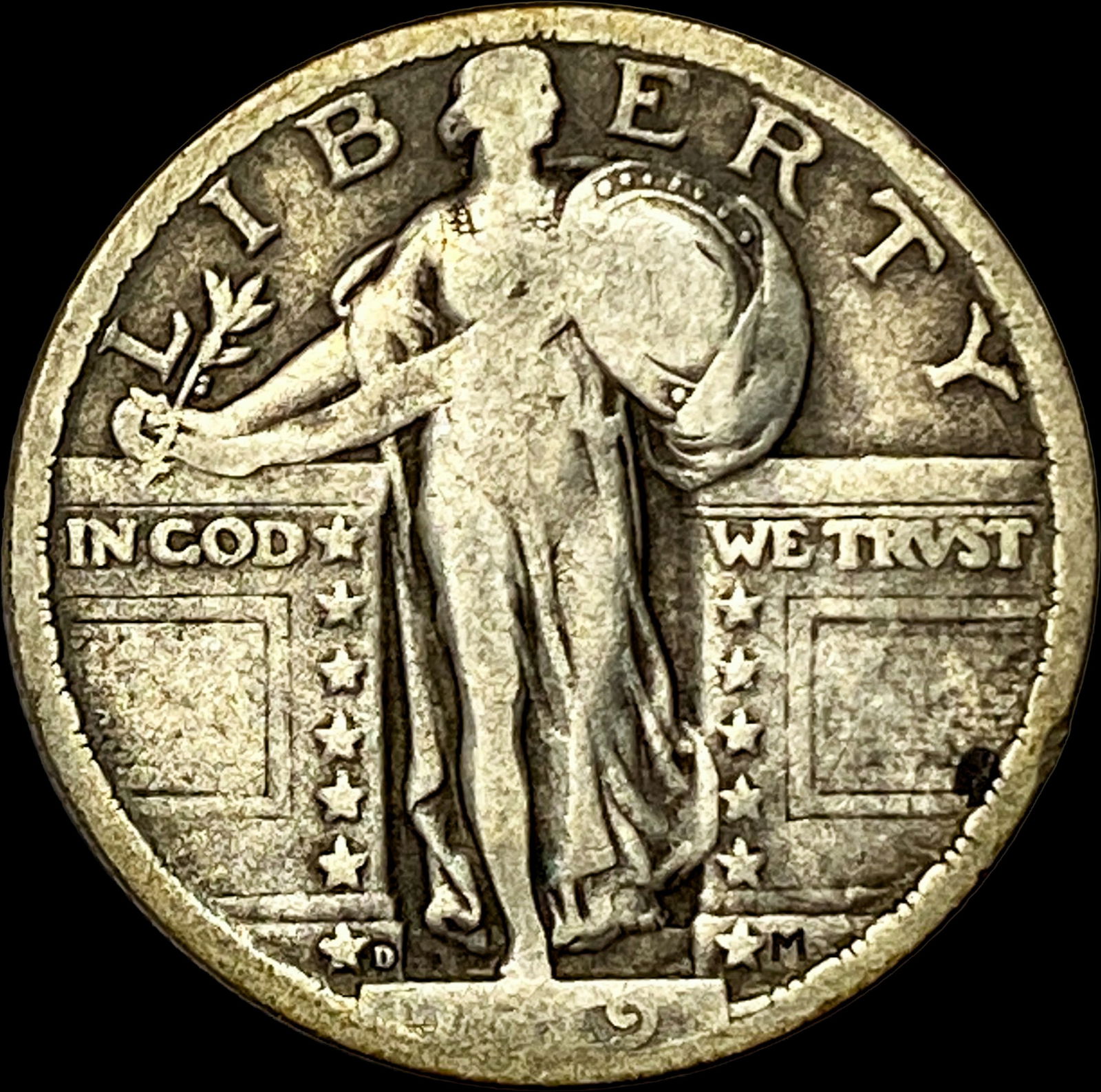 1925-D Silver Standing Liberty Quarter LIGHTLY CIRCULATED: 1925-D Silver Standing Liberty Quarter LIGHTLY CIRCULATED