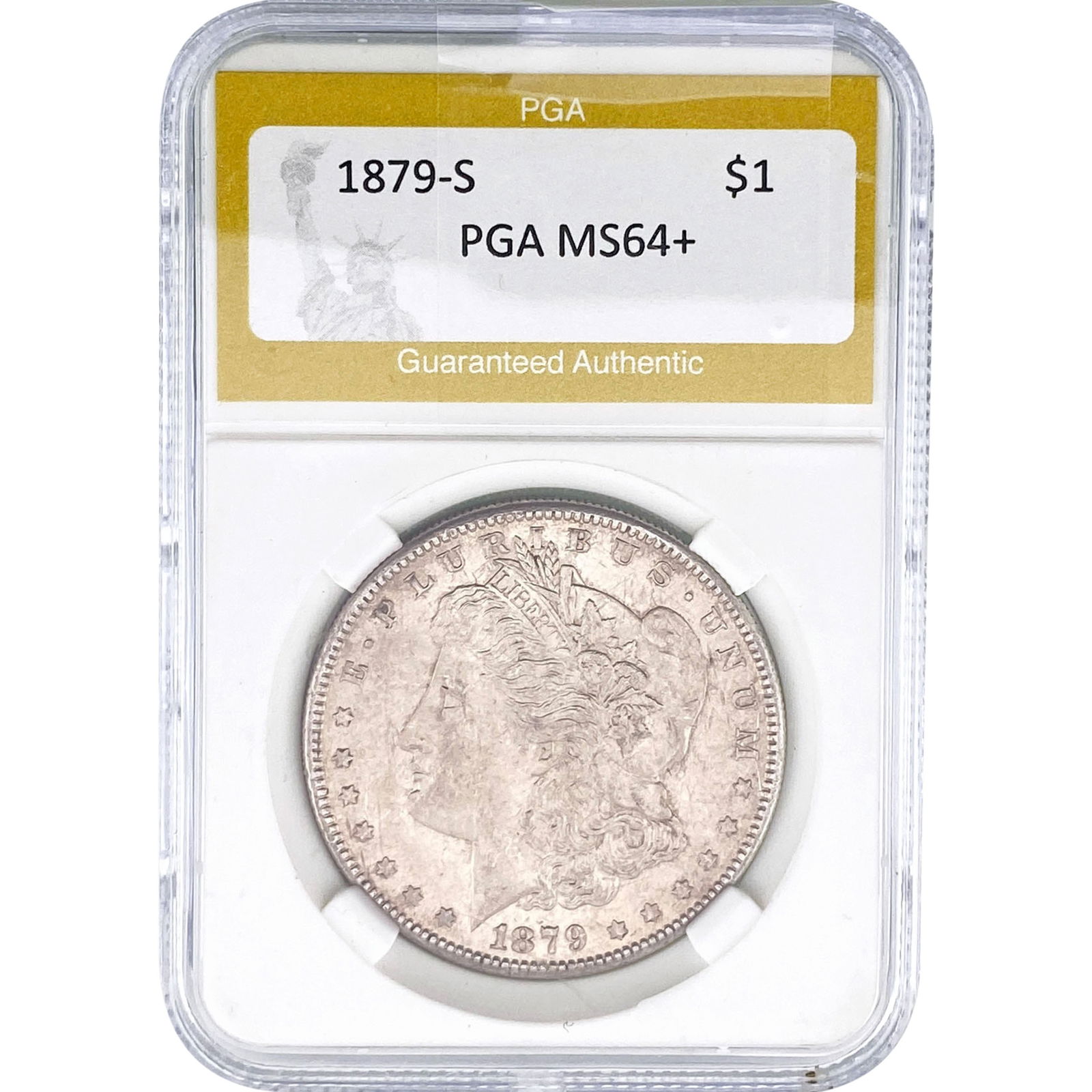 1879-S Morgan Silver Dollar PGA MS64+: 1879-S Morgan Silver Dollar PGA MS64+