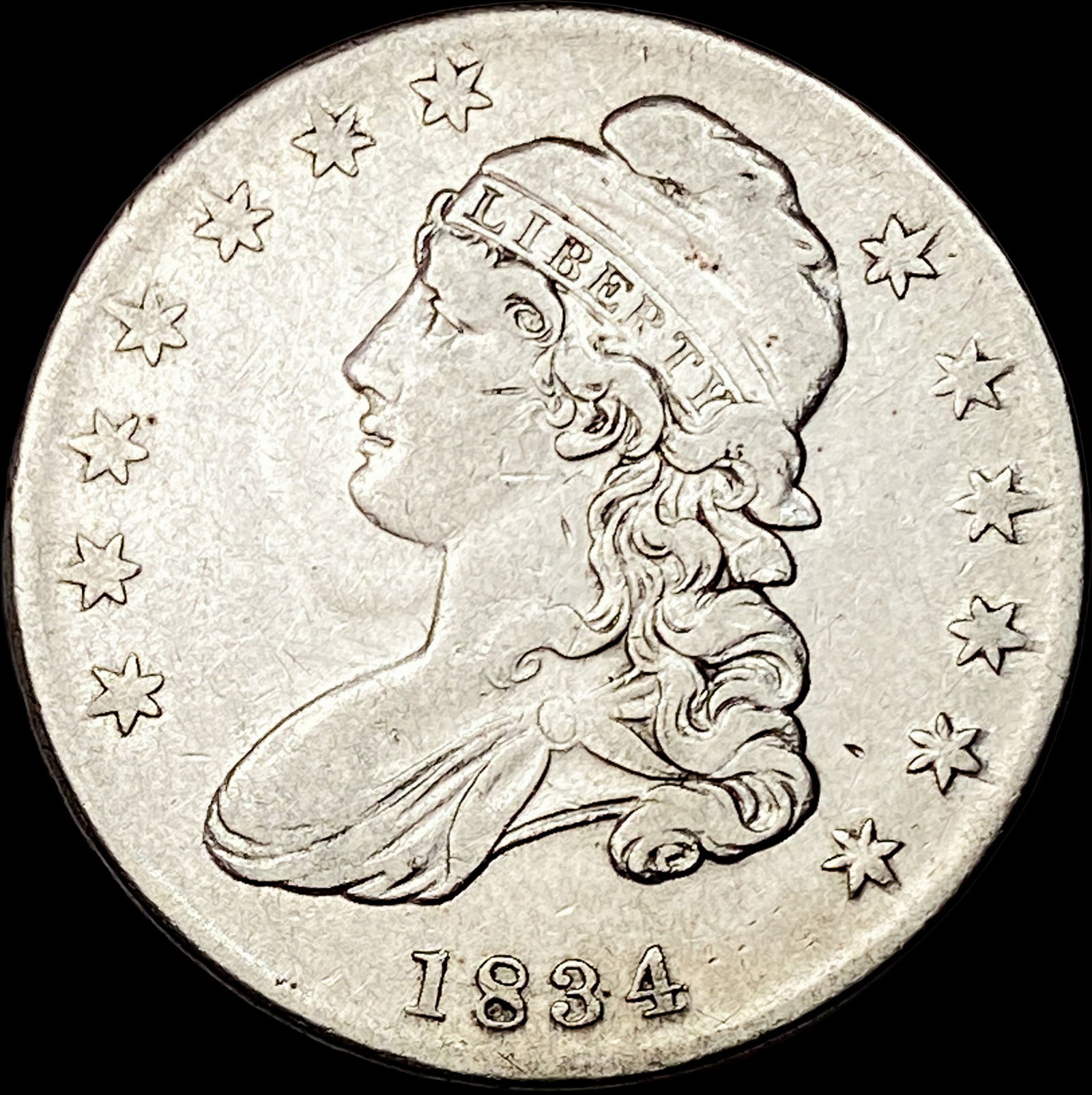 1834 Capped Bust Half Dollar NEARLY UNCIRCULATED (1 of 2)