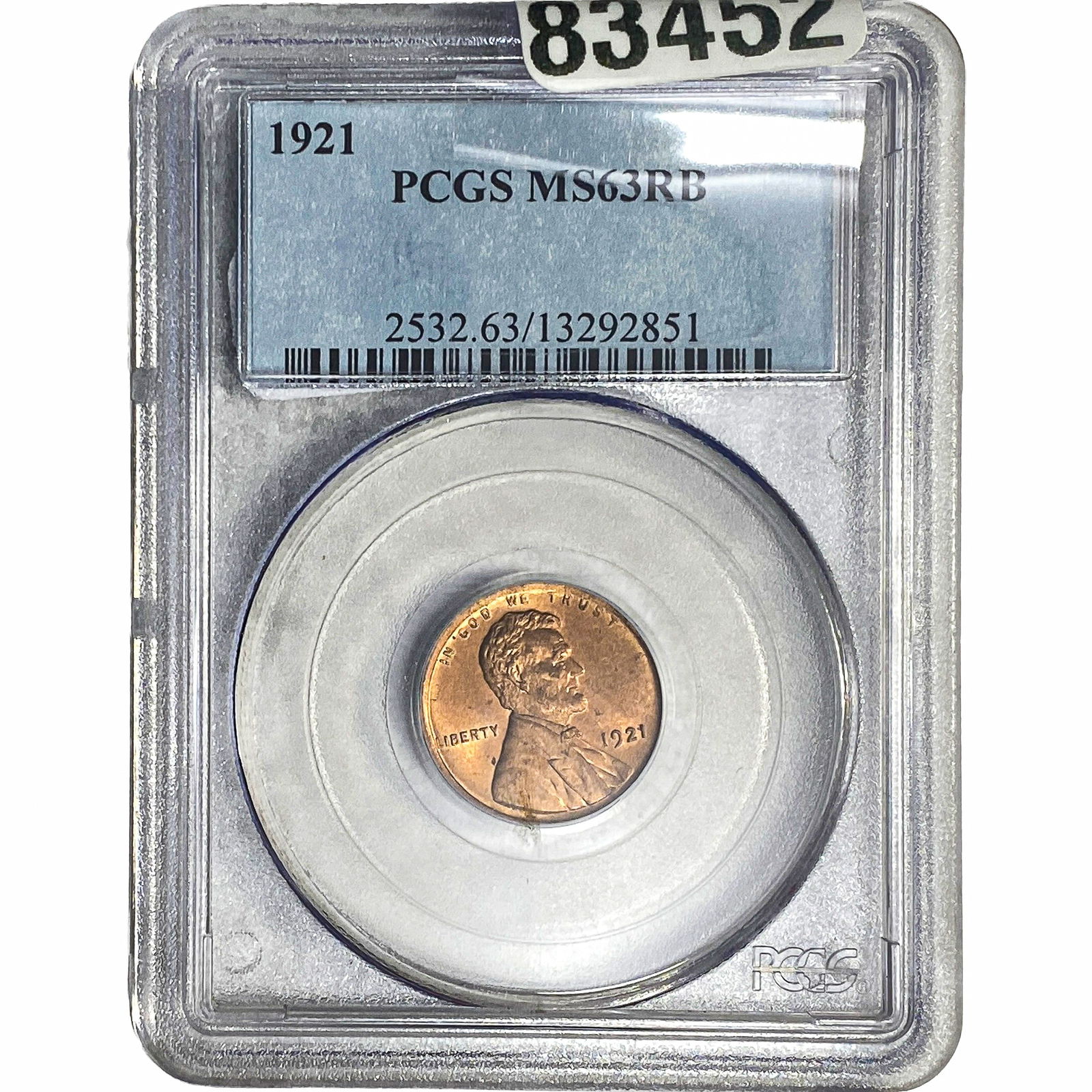 1921 Wheat Cent PCGS MS63 RB (1 of 2)