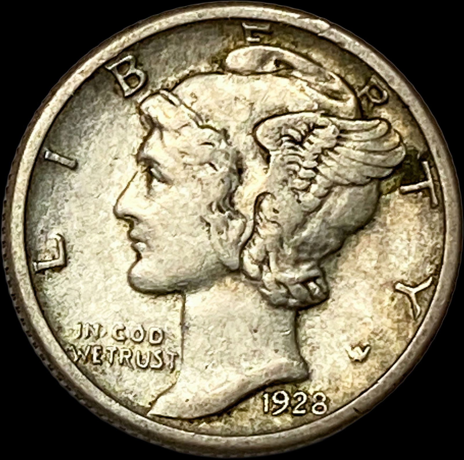 1928-S Silver Mercury Dime NEARLY UNCIRCULATED: 1928-S Silver Mercury Dime NEARLY UNCIRCULATED