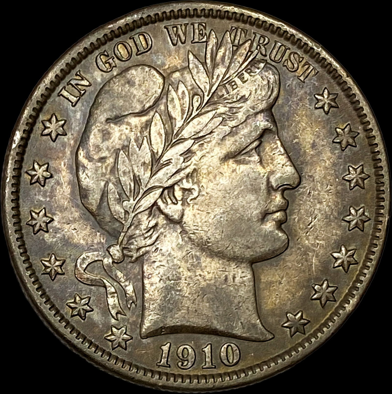 1910-S Silver Barber Half Dollar CLOSELY UNCIRCULATED: 1910-S Silver Barber Half Dollar CLOSELY UNCIRCULATED