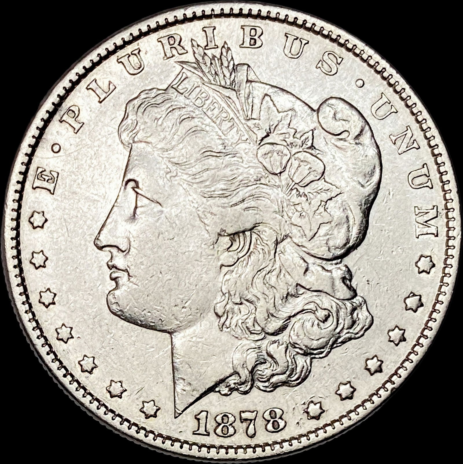 1878-S Silver Morgan Dollar NEARLY UNCIRCULATED: 1878-S Silver Morgan Dollar NEARLY UNCIRCULATED