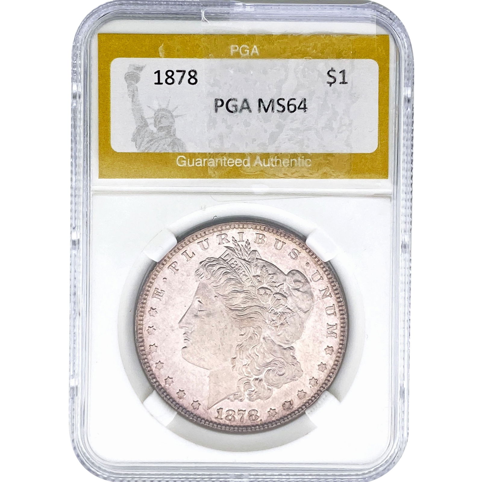 1878 Morgan Silver Dollar PGA MS64: 1878 Morgan Silver Dollar PGA MS64