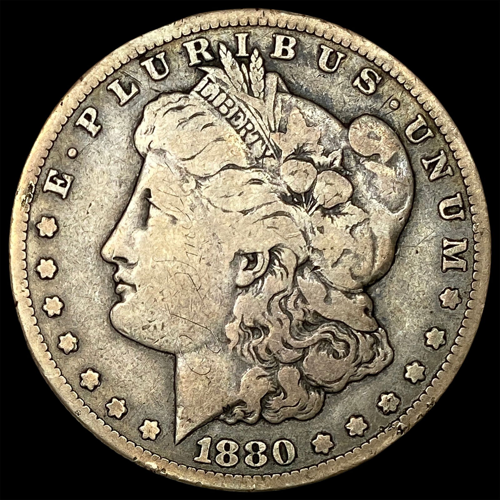 1880-CC Silver Morgan Dollar LIGHTLY CIRCULATED: 1880-CC Silver Morgan Dollar LIGHTLY CIRCULATED