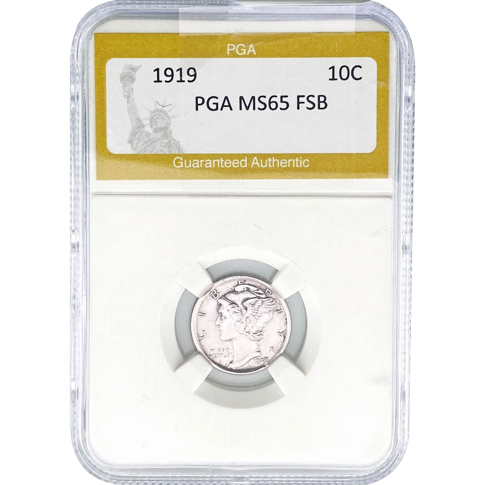 1919 Mercury Silver Dime PGA MS65 FSB (1 of 2)