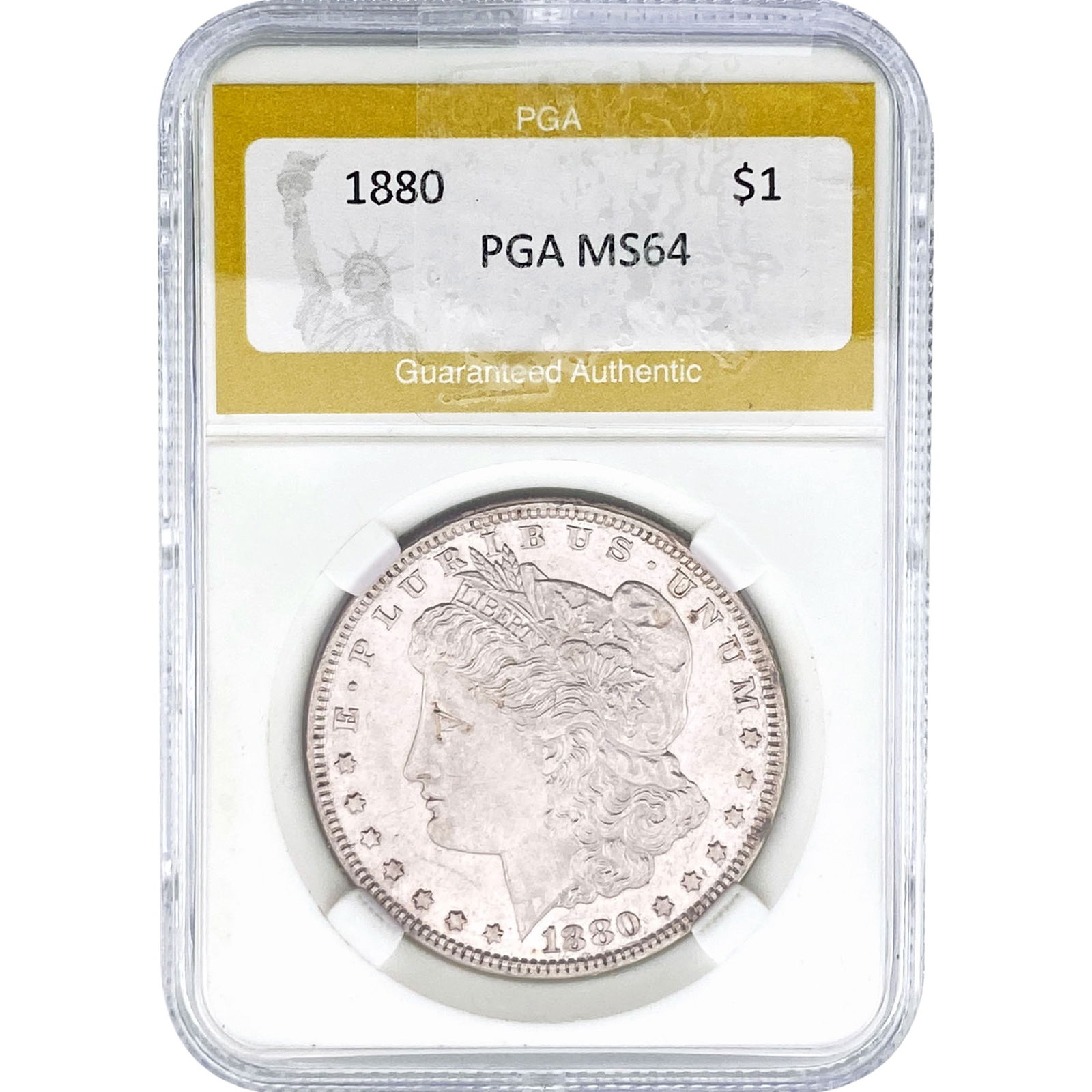 1880 Morgan Silver Dollar PGA MS64: 1880 Morgan Silver Dollar PGA MS64