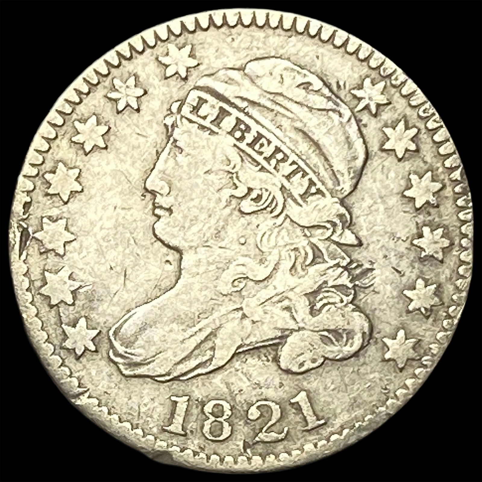 1821 Capped Bust Dime ABOUT UNCIRCULATED (1 of 2)