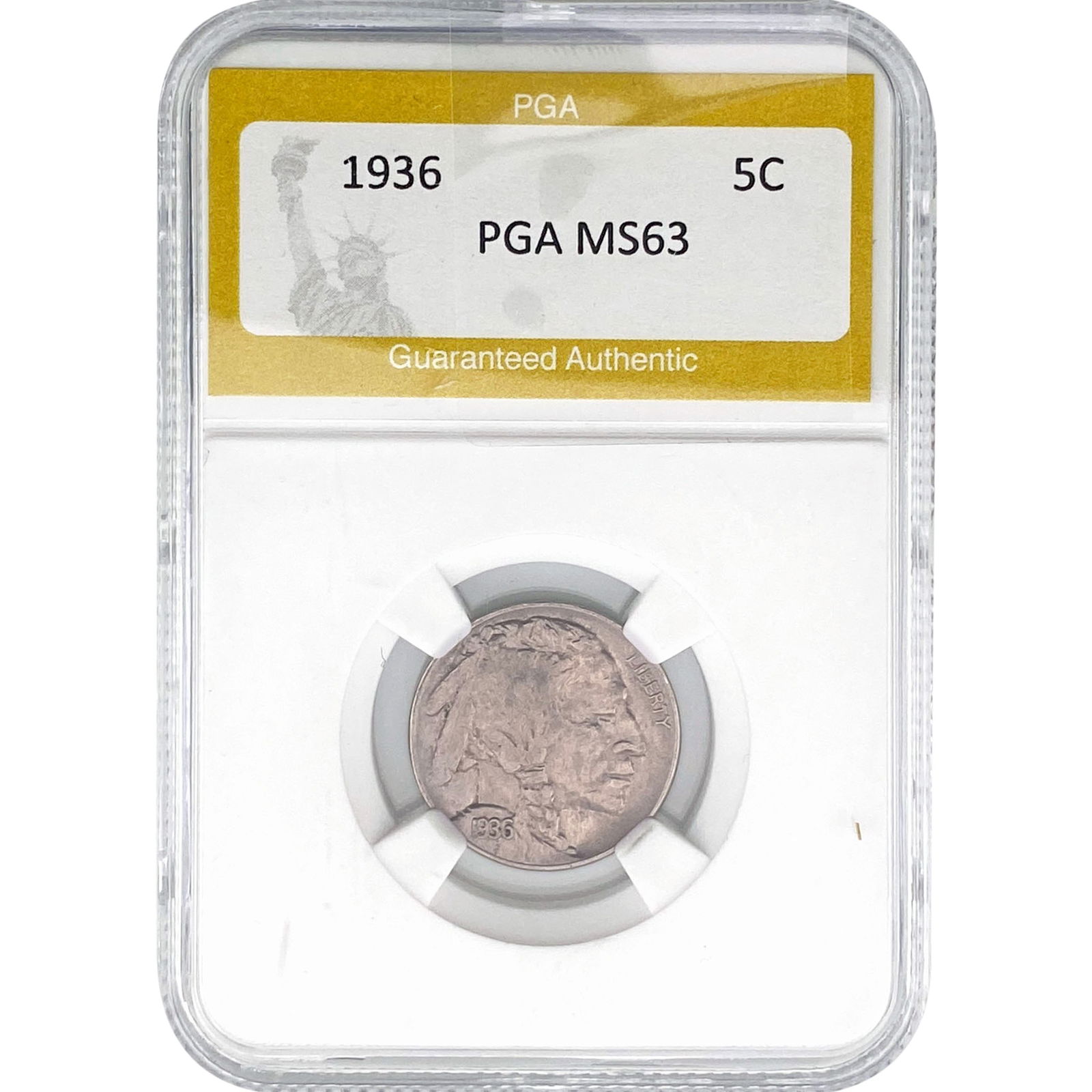 1936 Buffalo Nickel PGA MS63: 1936 Buffalo Nickel PGA MS63