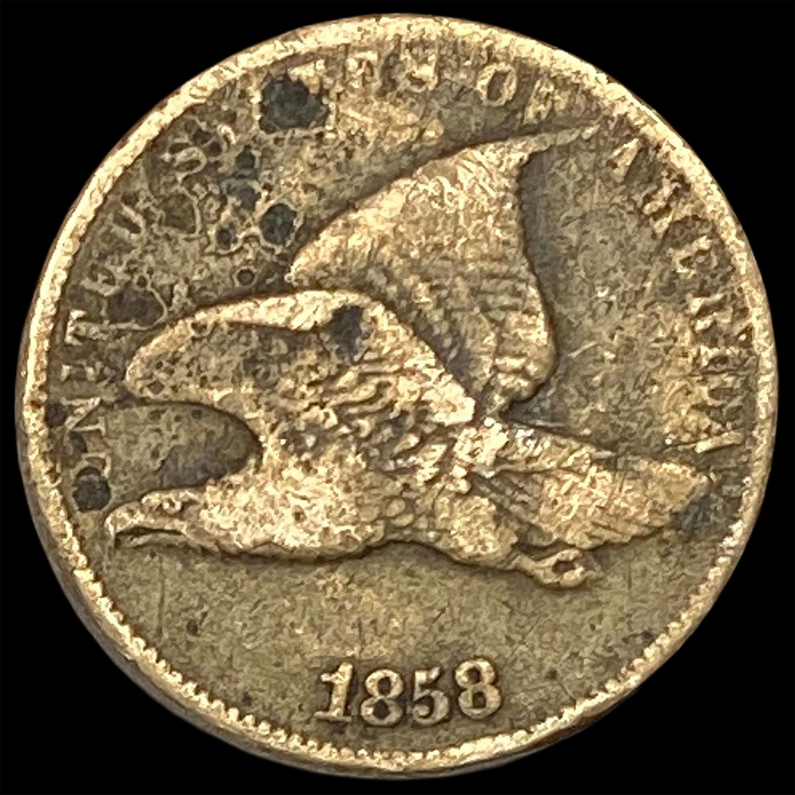 1858 Copper-Nickel Flying Eagle Cent HIGH GRADE: 1858 Copper-Nickel Flying Eagle Cent HIGH GRADE
