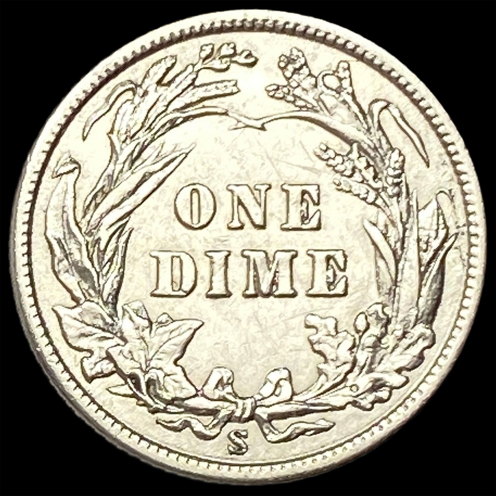 1908-S Silver Barber Dime CLOSELY UNCIRCULATED - 2