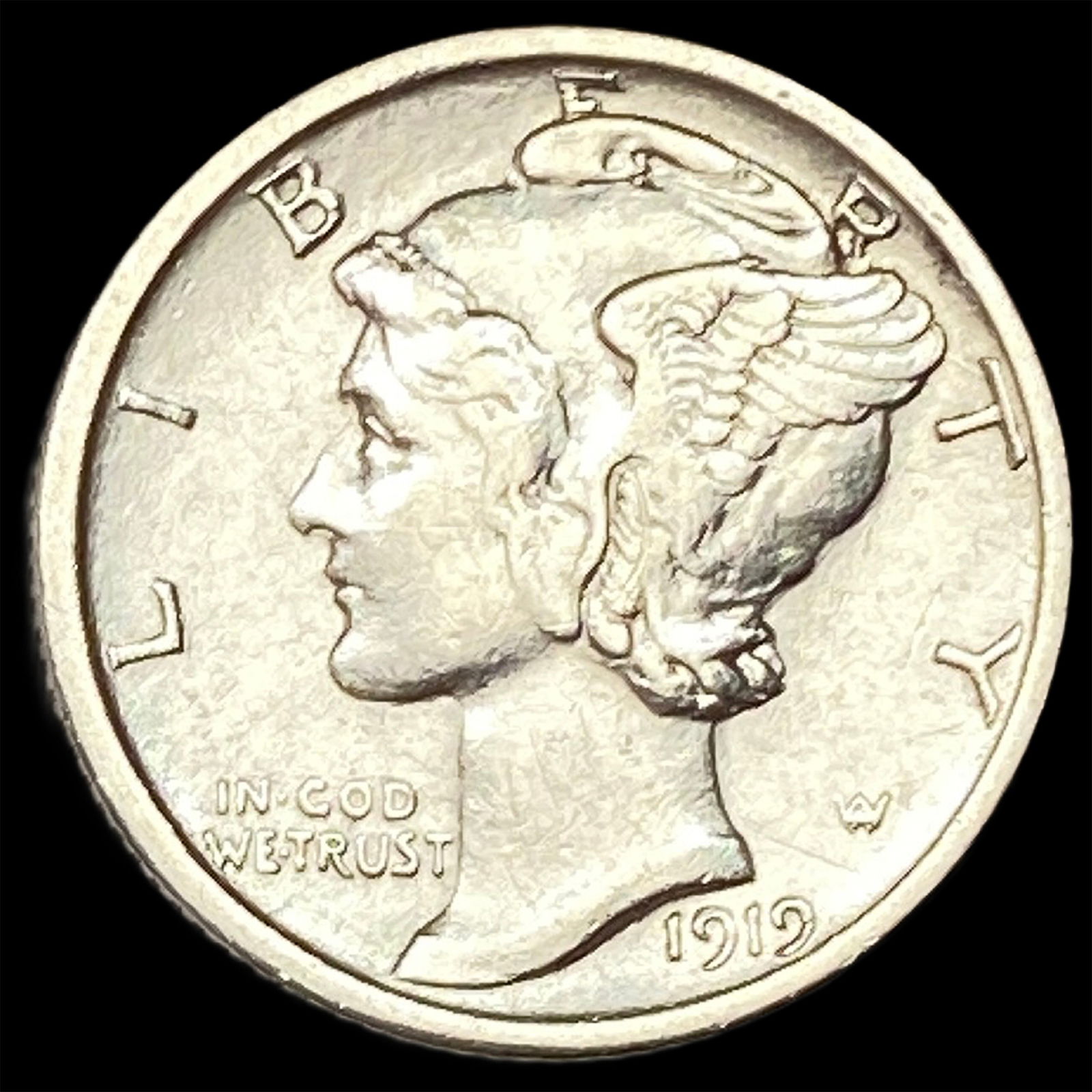1919-S Silver Mercury Dime CLOSELY UNCIRCULATED: 1919-S Silver Mercury Dime CLOSELY UNCIRCULATED