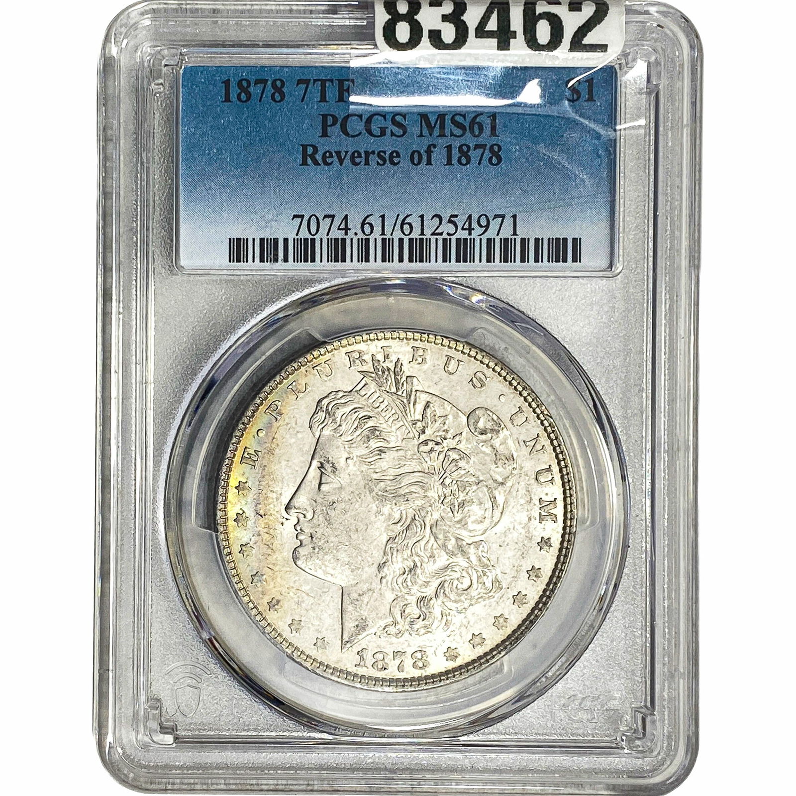 1878 Rev. 1878 Morgan Silver Dollar PCGS MS61: 1878 Rev. 1878 Morgan Silver Dollar PCGS MS61