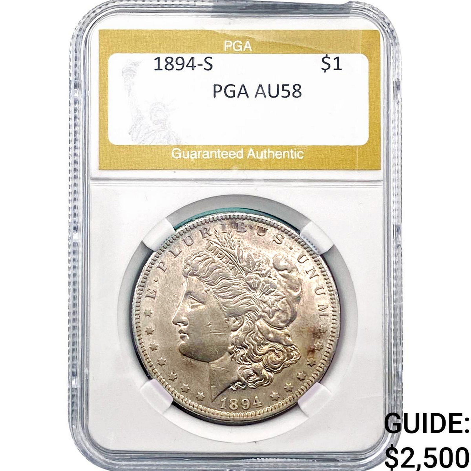 1894-S Morgan Silver Dollar PGA AU58 (1 of 2)