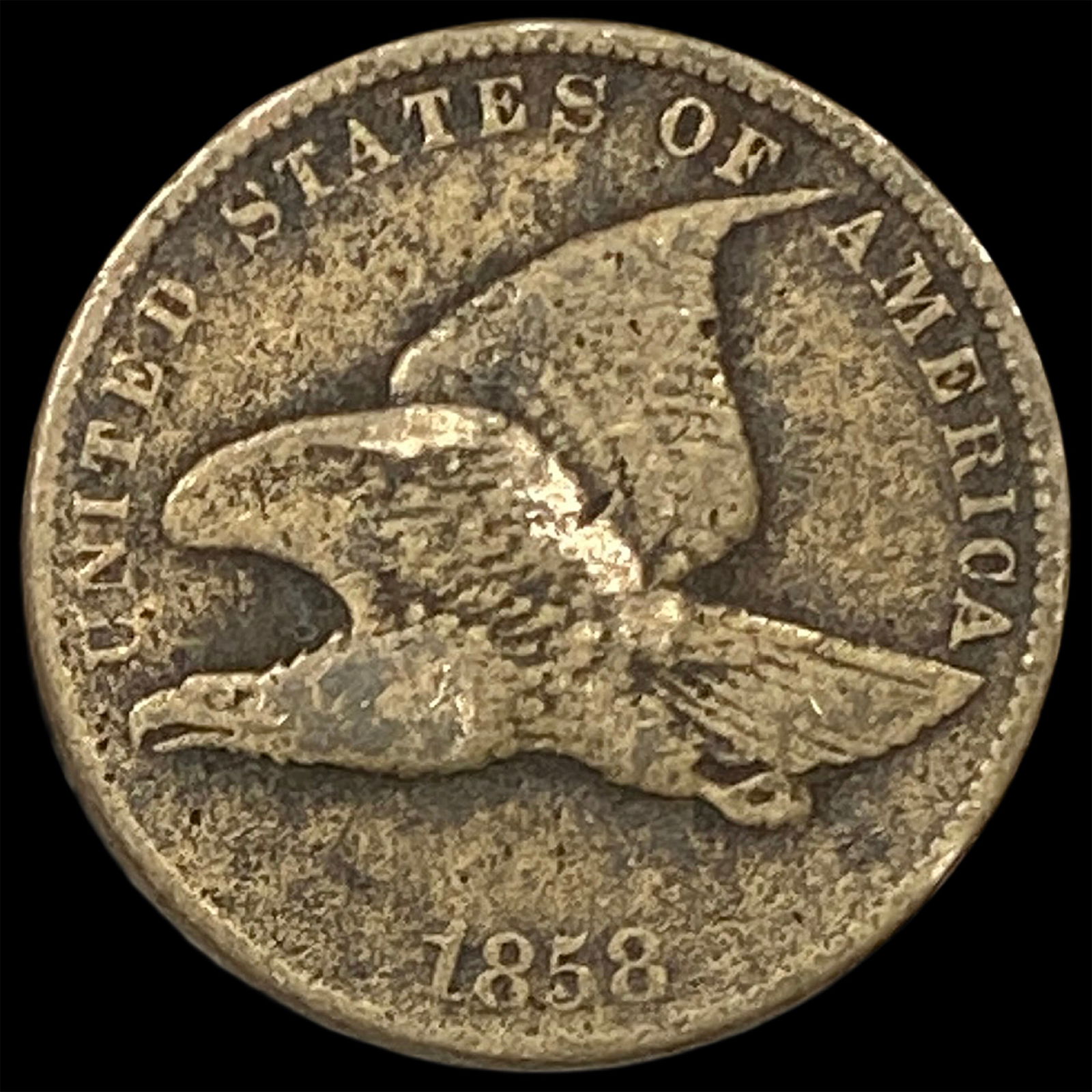 1858 Copper-Nickel Flying Eagle Cent HIGH GRADE (1 of 2)
